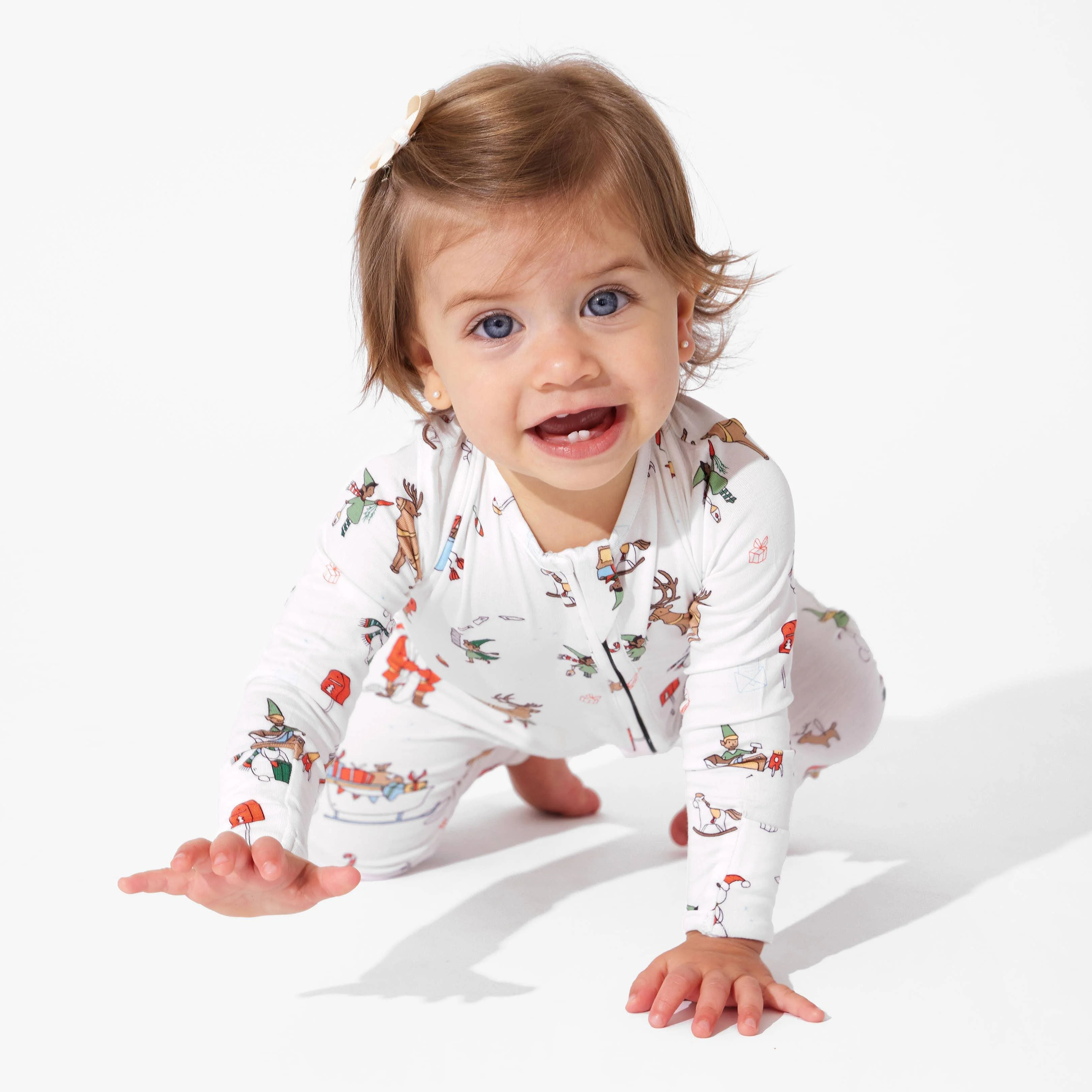 Bamboo Convertible Footie Romper - Santa's Workshop - Image 9