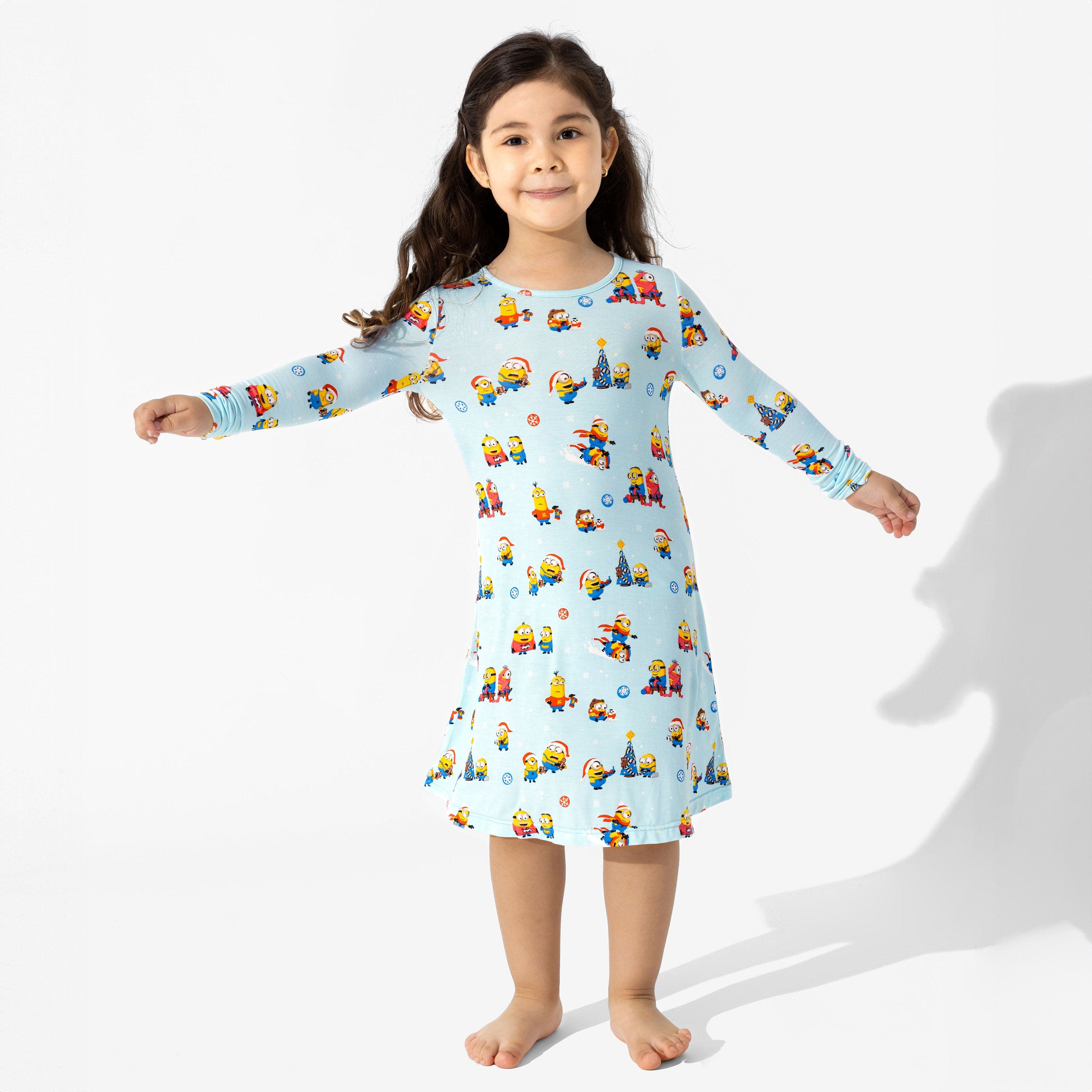 Bamboo Long Sleeve Dress - Merry Minions - Image 4