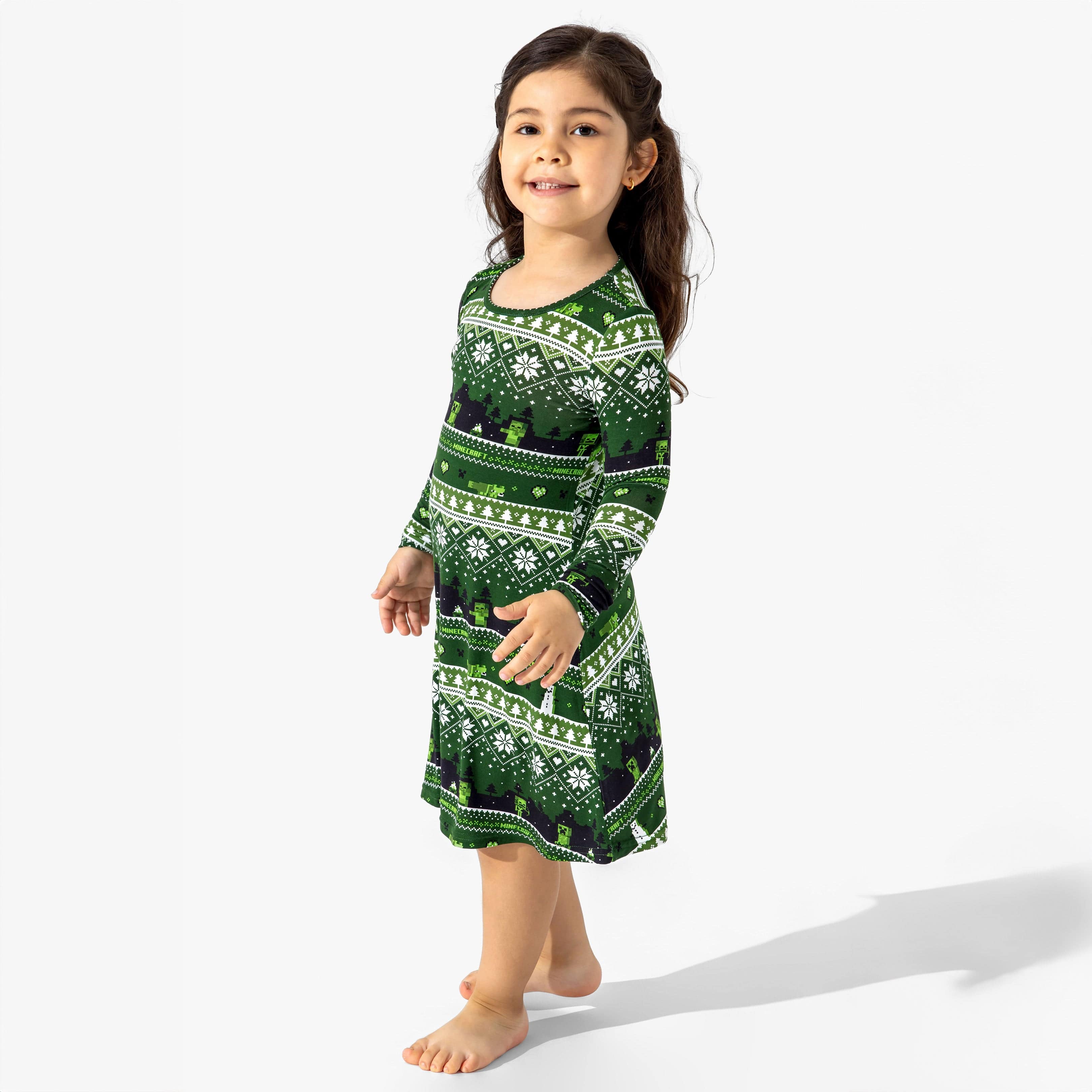 Bamboo Long Sleeve Dress - Minecraft Christmas - Image 3