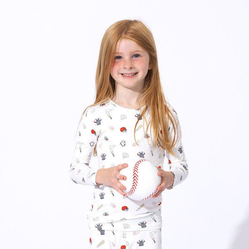 Bamboo Long Sleeve Pajama Set - Baseball - Image 2