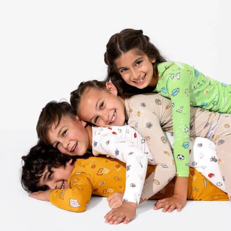 Bamboo Long Sleeve Pajama Set - Baseball - Image 5