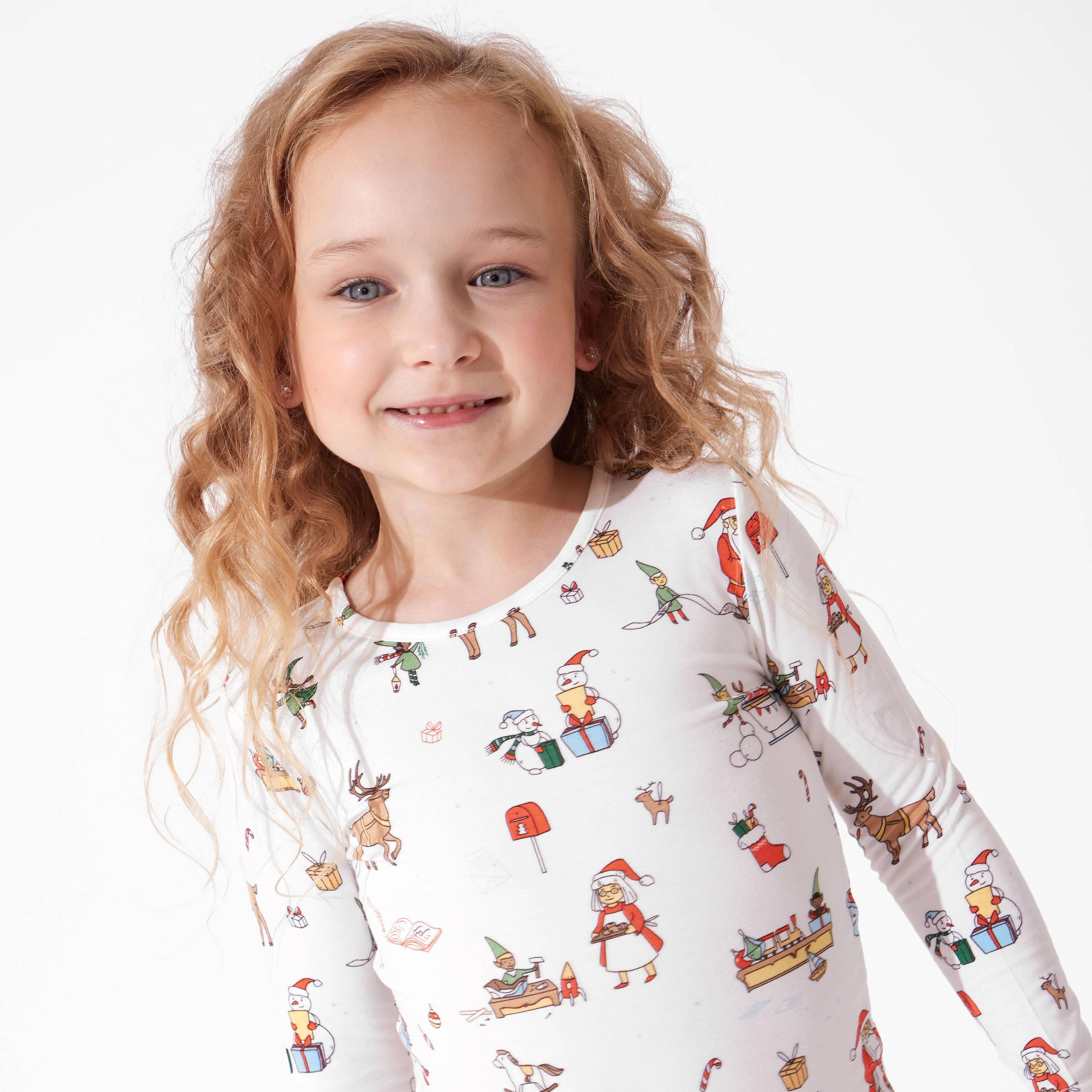Bamboo Long Sleeve Pajama Set - Santa's Workshop - Image 11