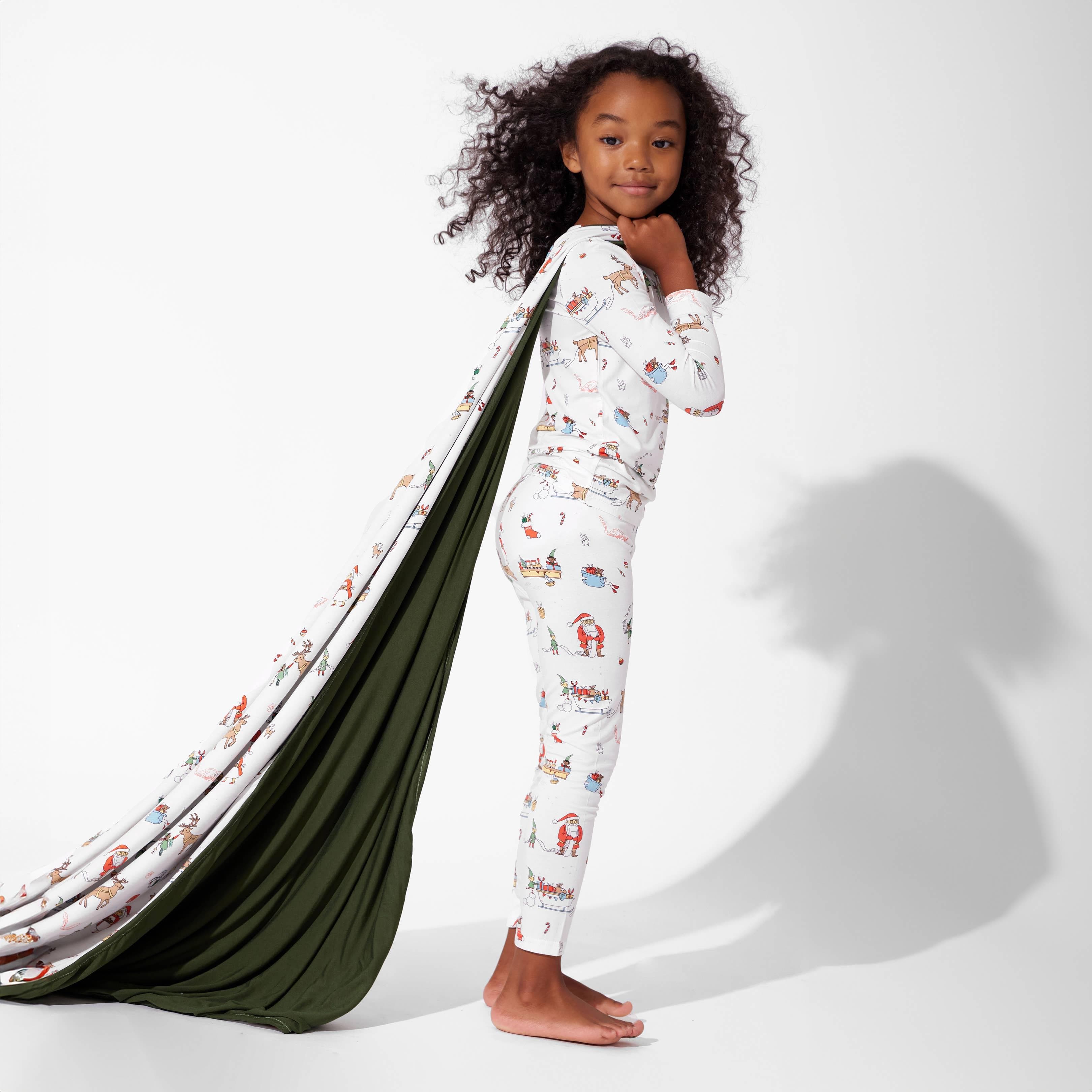 Bamboo Long Sleeve Pajama Set - Santa's Workshop - Image 12