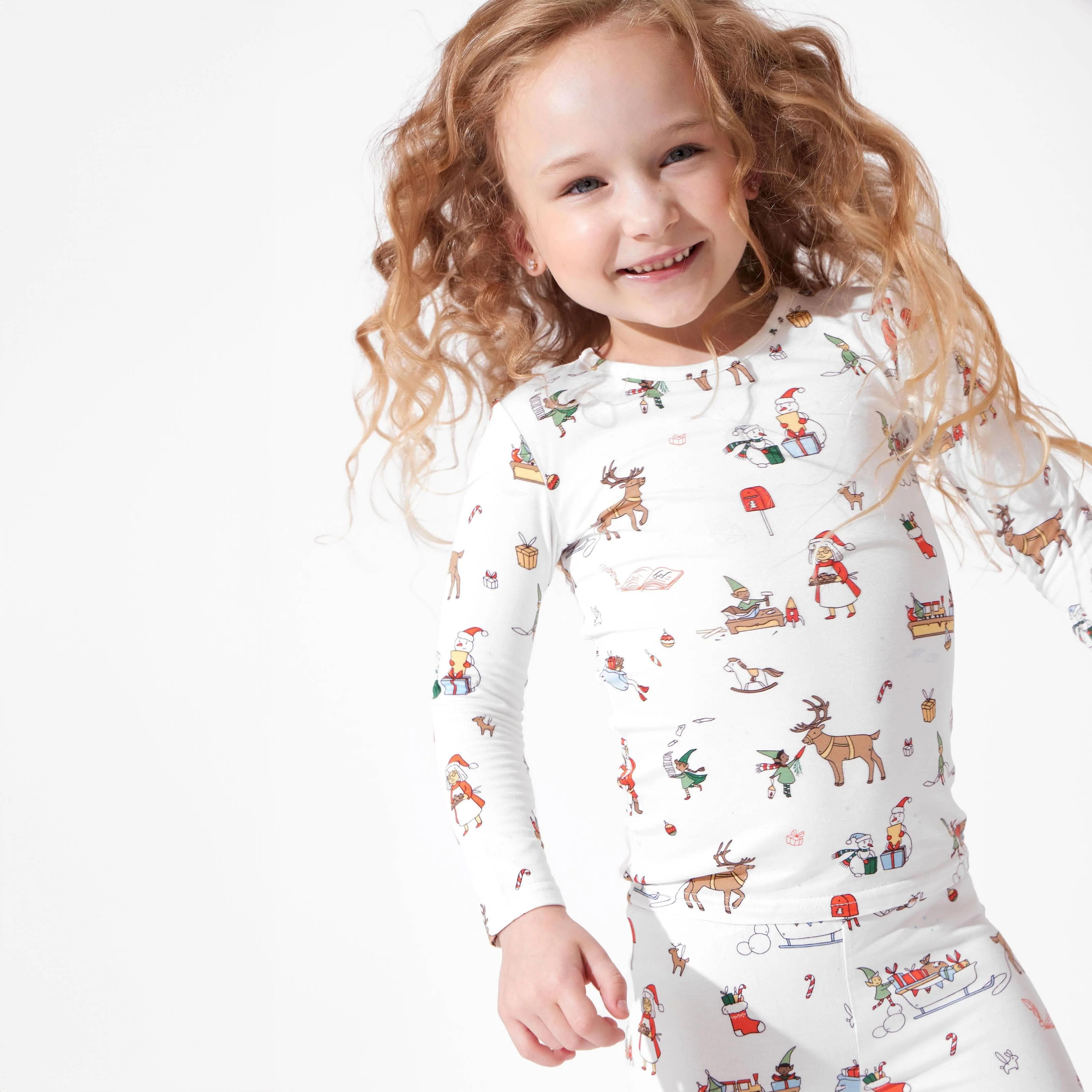 Bamboo Long Sleeve Pajama Set - Santa's Workshop - Image 18