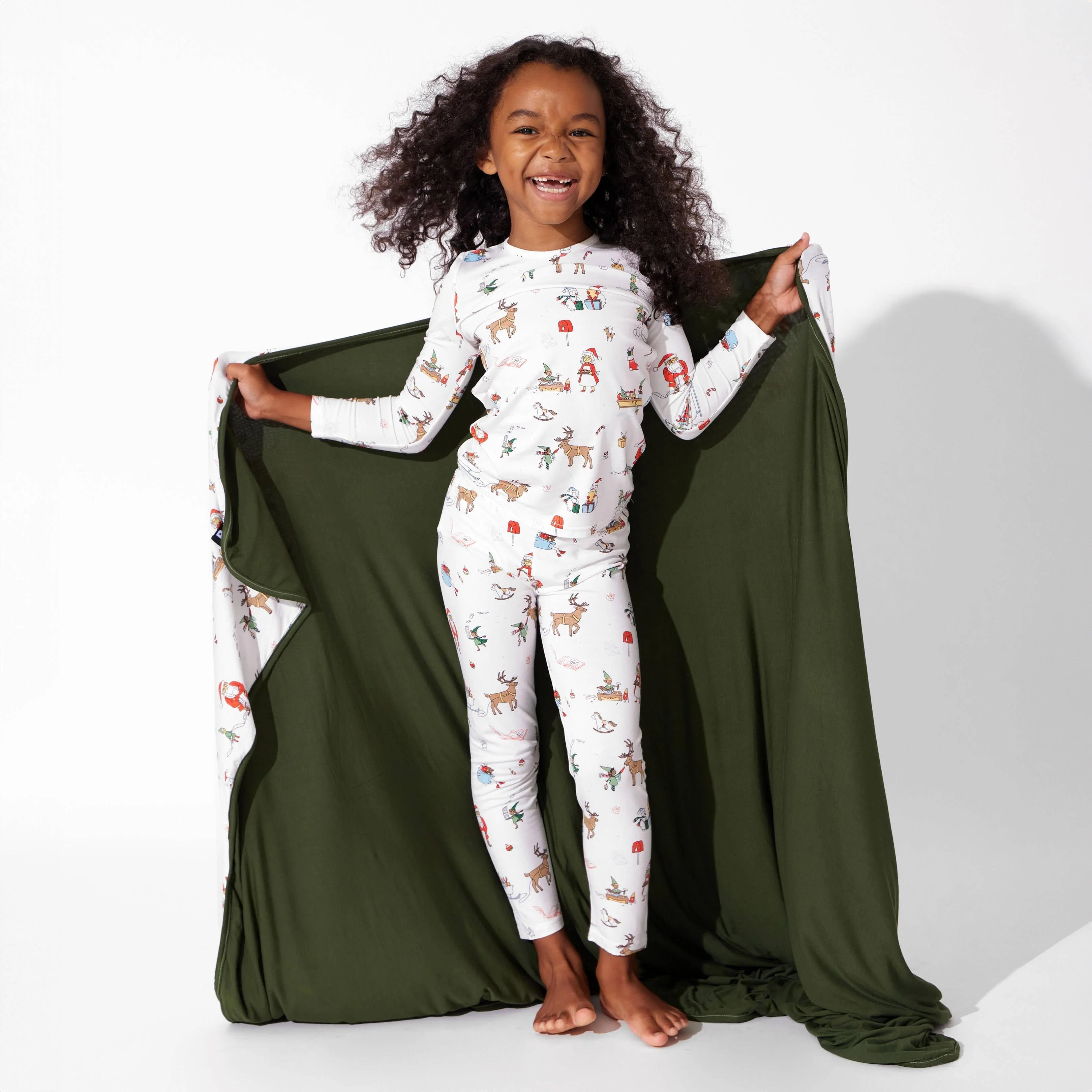 Bamboo Long Sleeve Pajama Set - Santa's Workshop - Image 19