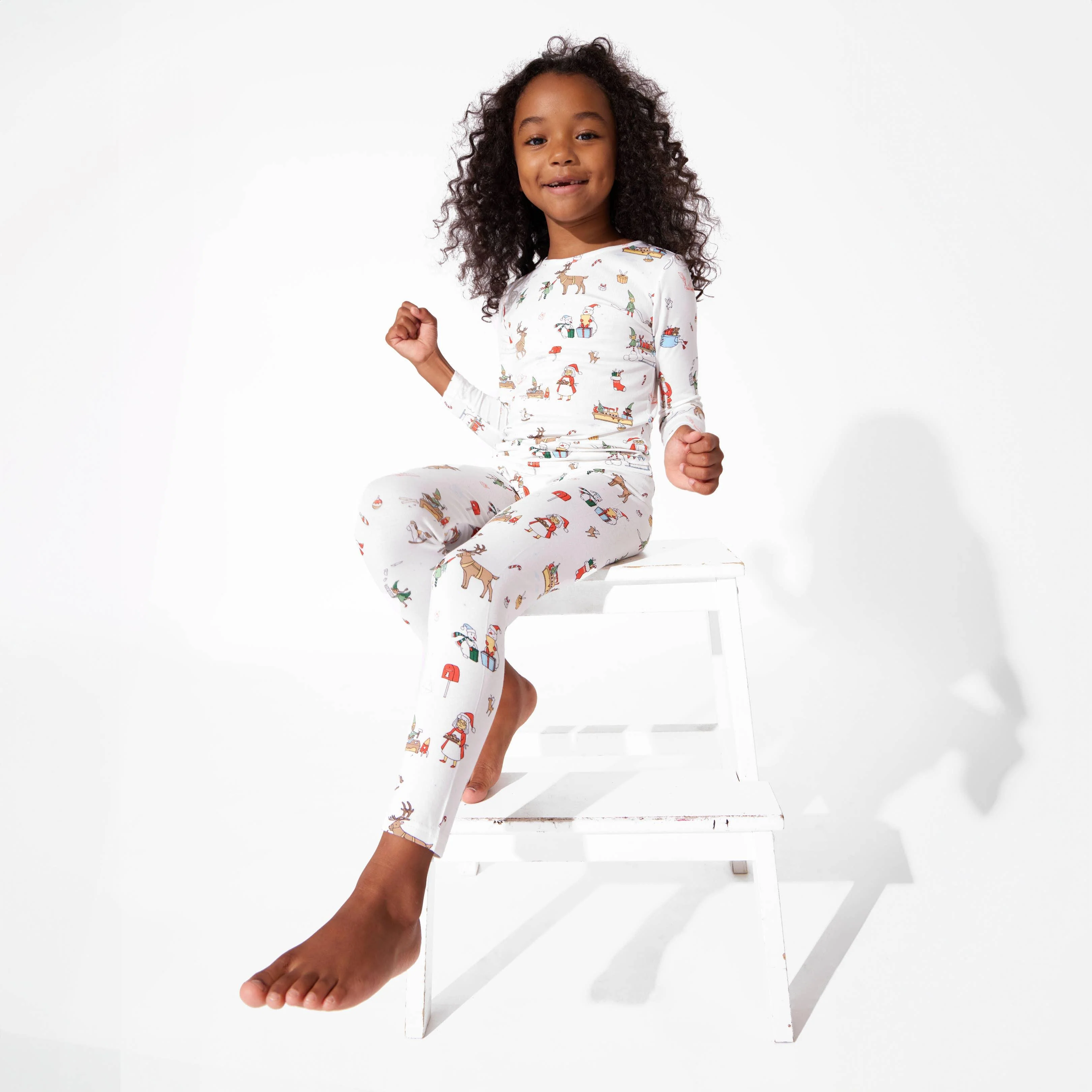 Bamboo Long Sleeve Pajama Set - Santa's Workshop - Image 2
