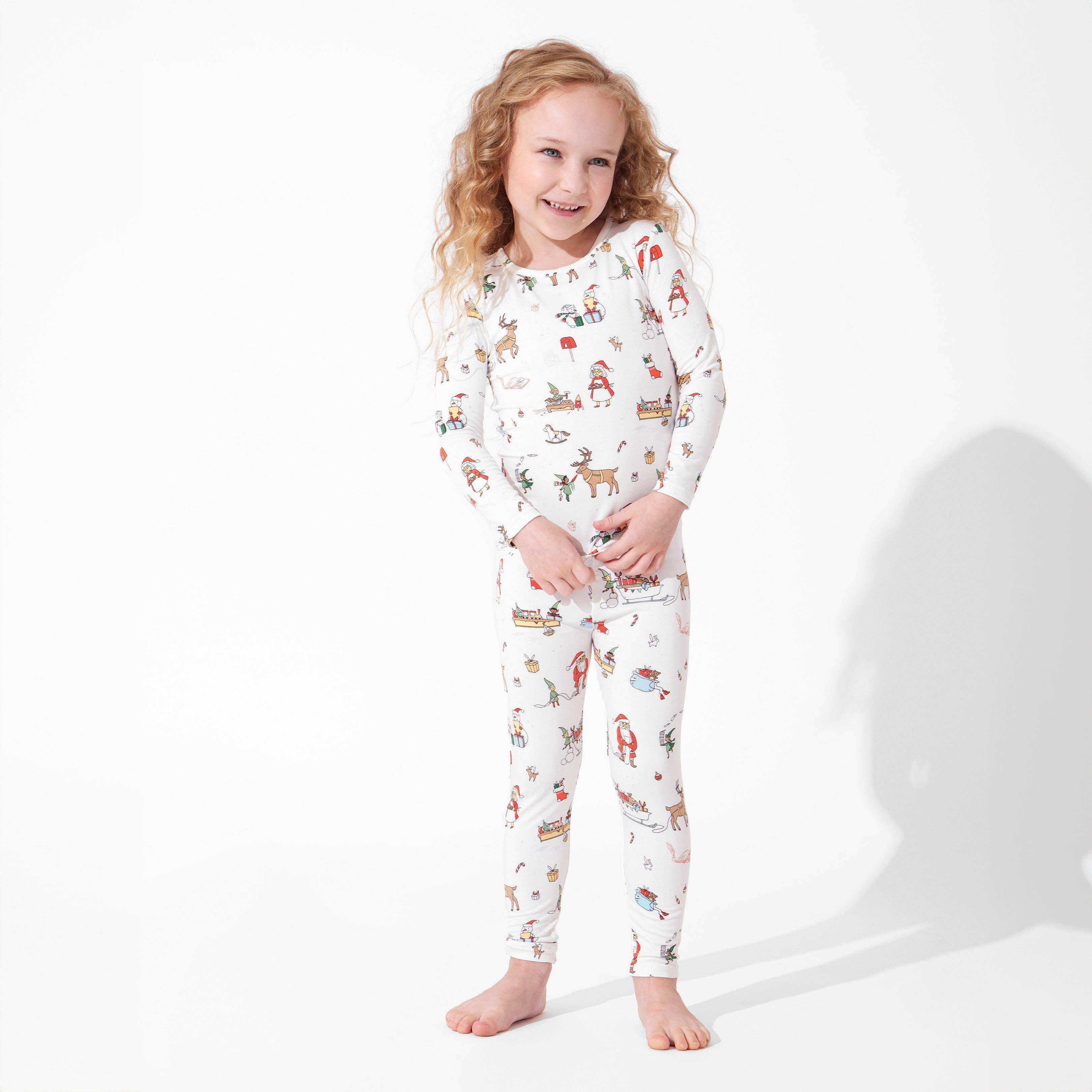 Bamboo Long Sleeve Pajama Set - Santa's Workshop - Image 3