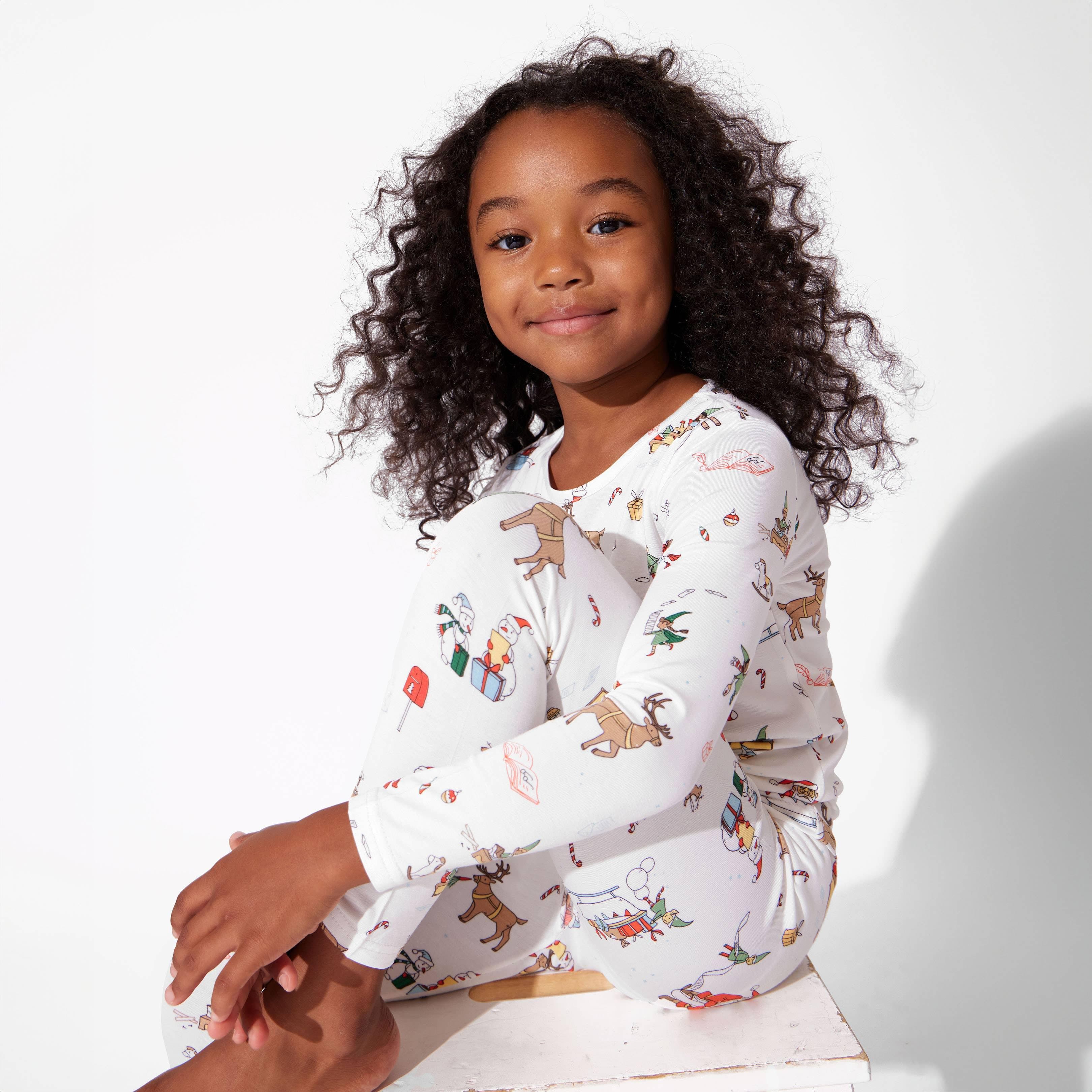 Bamboo Long Sleeve Pajama Set - Santa's Workshop - Image 4