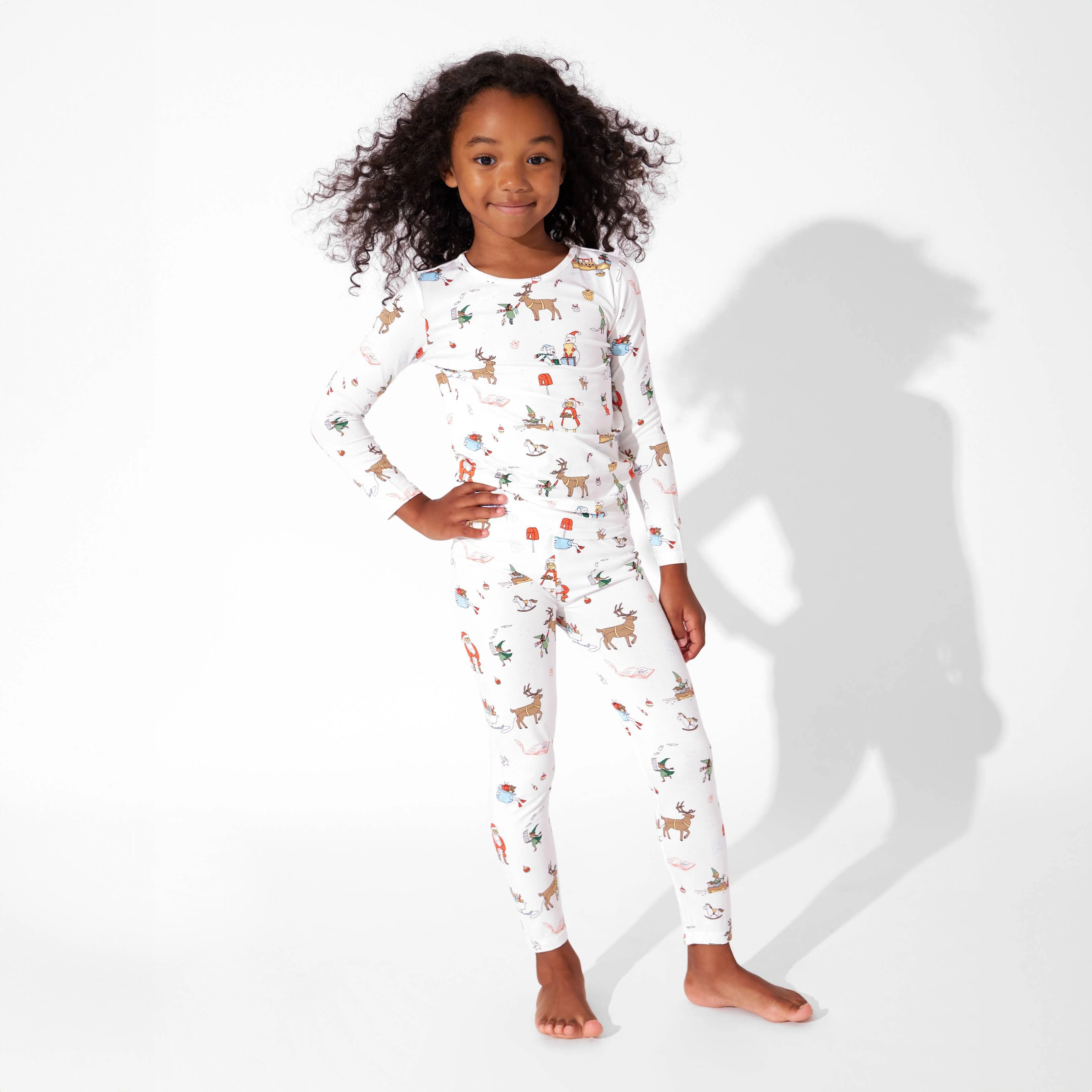 Bamboo Long Sleeve Pajama Set - Santa's Workshop - Image 6