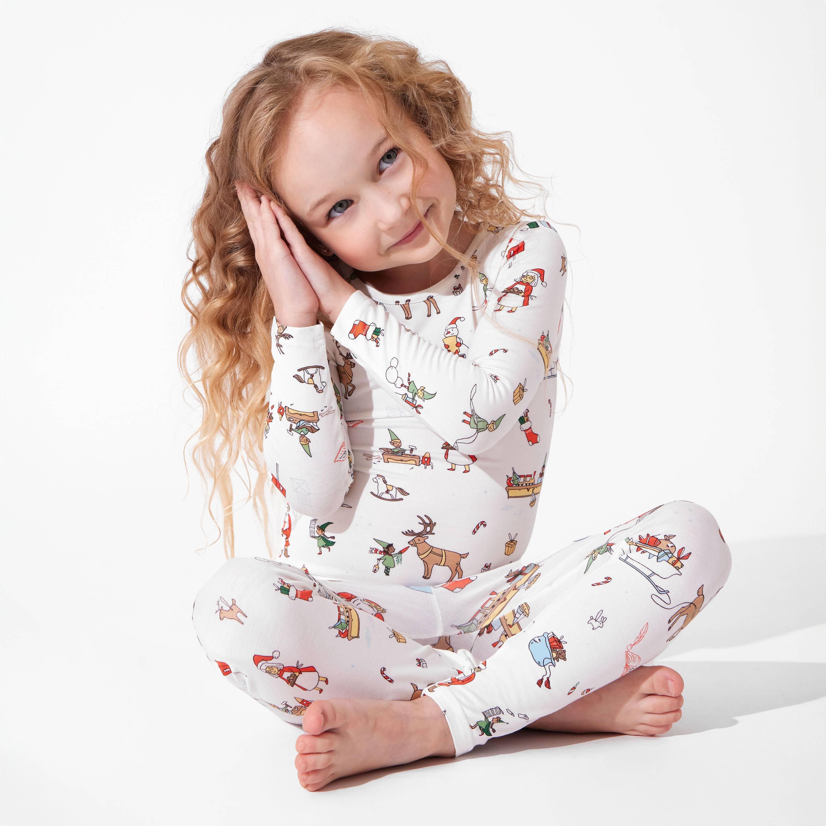 Bamboo Long Sleeve Pajama Set - Santa's Workshop - Image 9