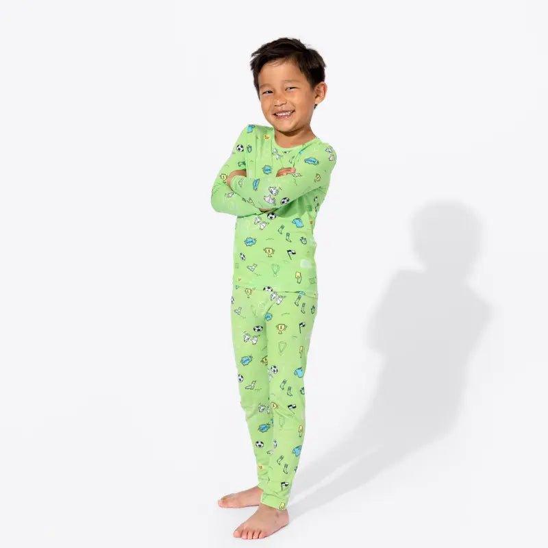 Bamboo Long Sleeve Pajama Set - Soccer - Image 2