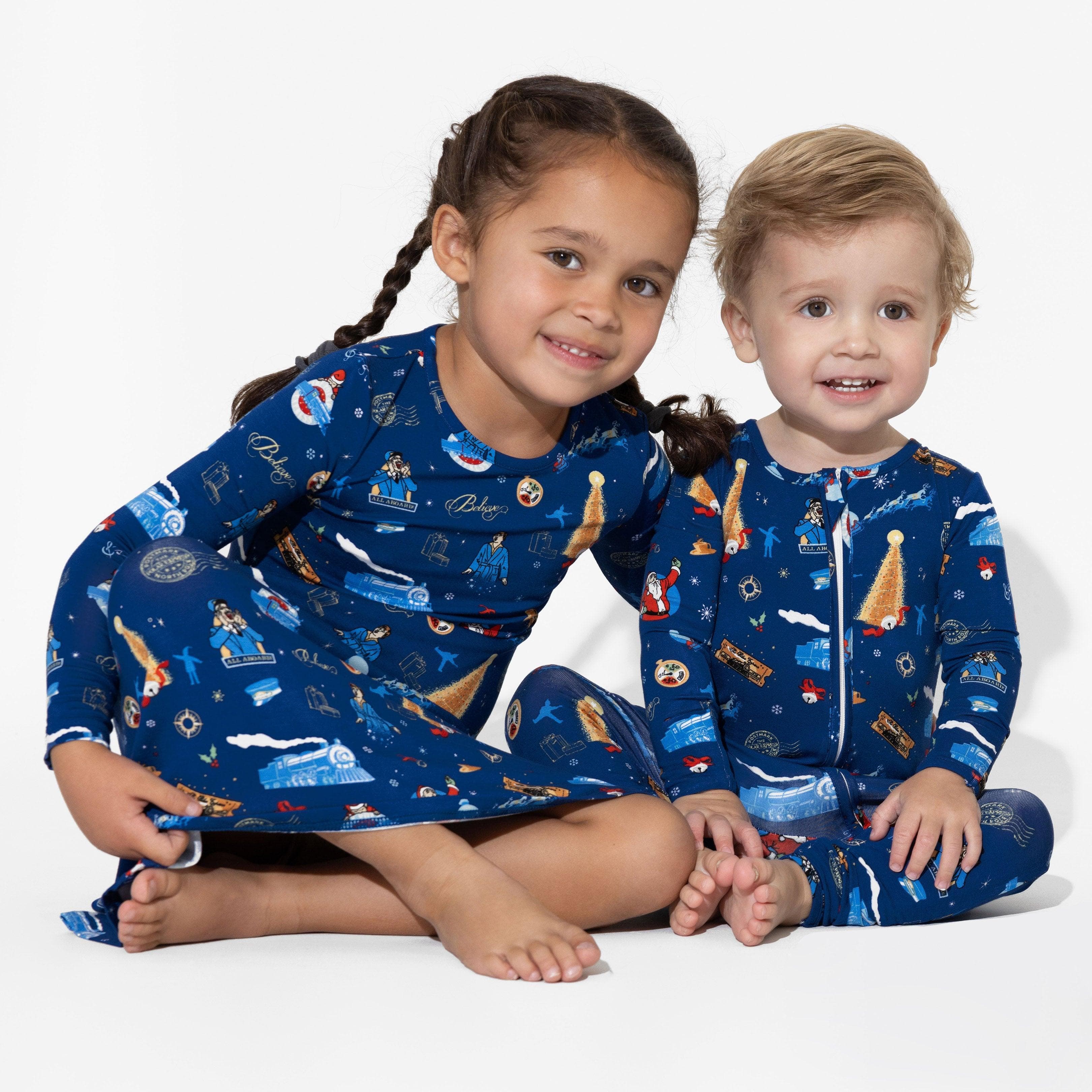 Bamboo Convertible Footie Romper - The Polar Express - Image 3