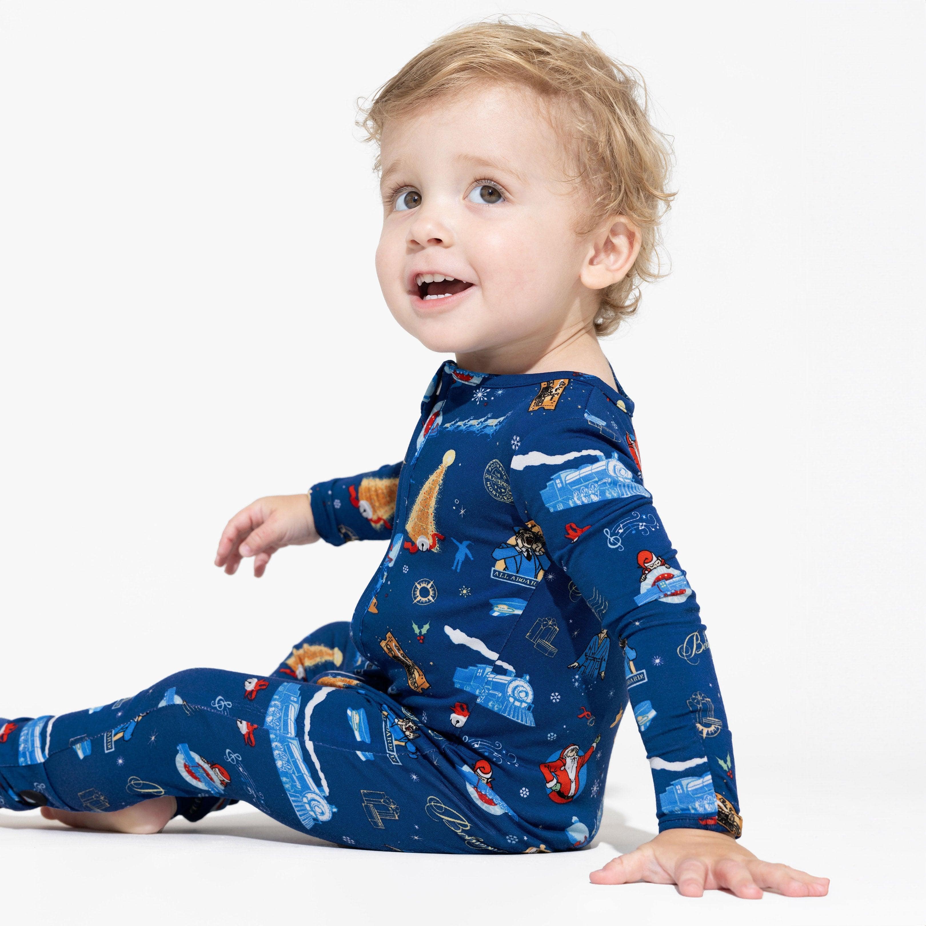 Bamboo Convertible Footie Romper - The Polar Express - Image 4