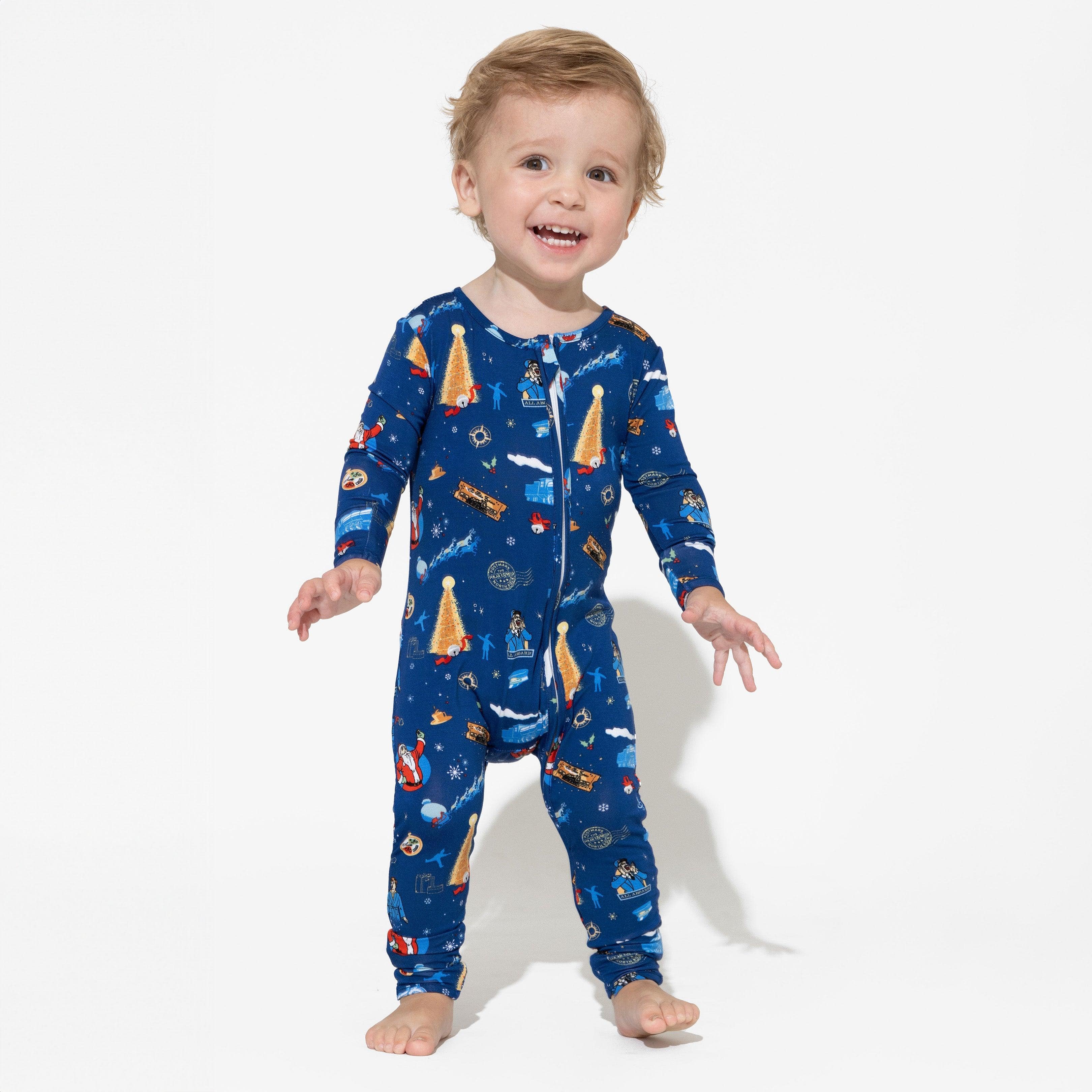 Bamboo Convertible Footie Romper - The Polar Express - Image 5