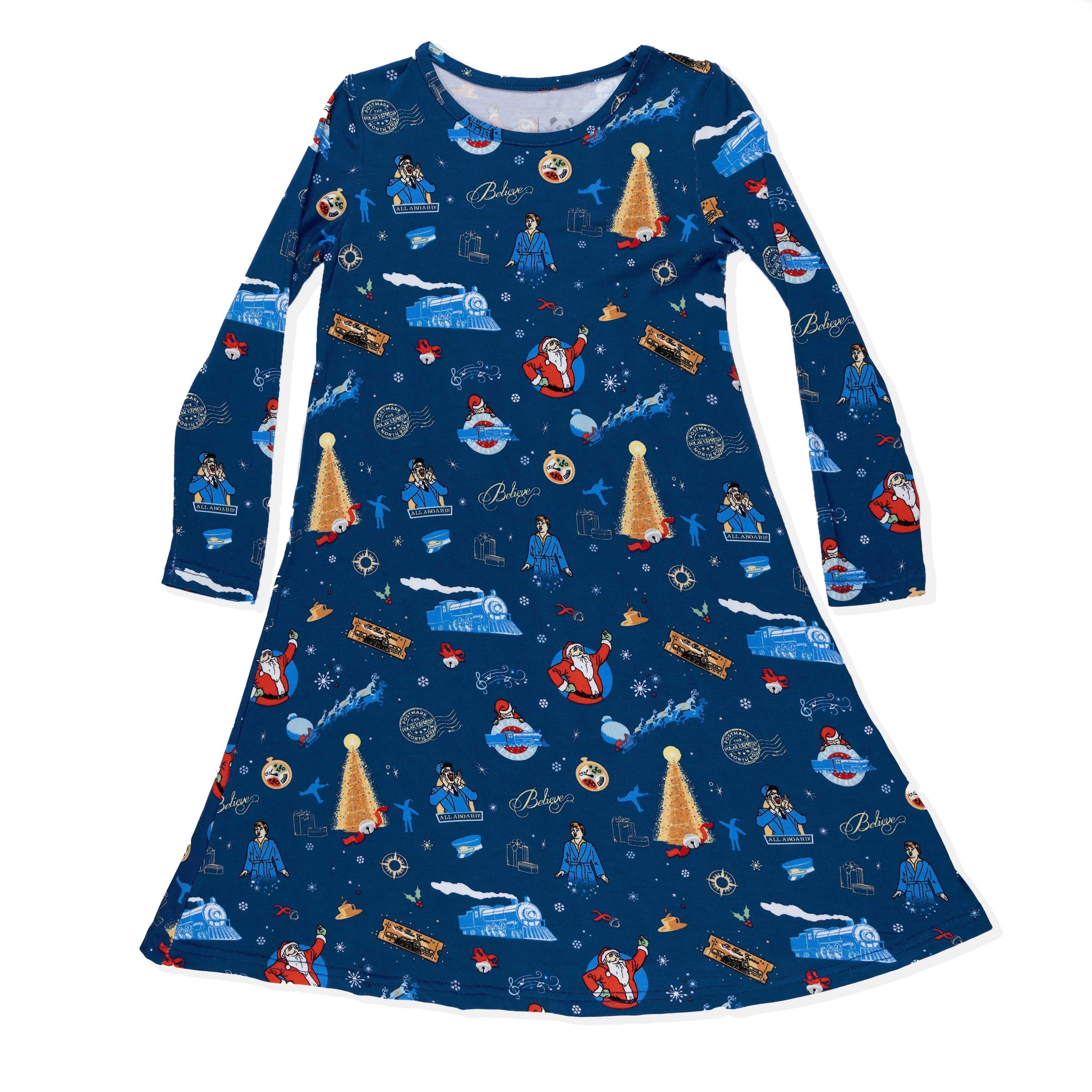 Bamboo Long Sleeve Dress - The Polar Express - Image 3