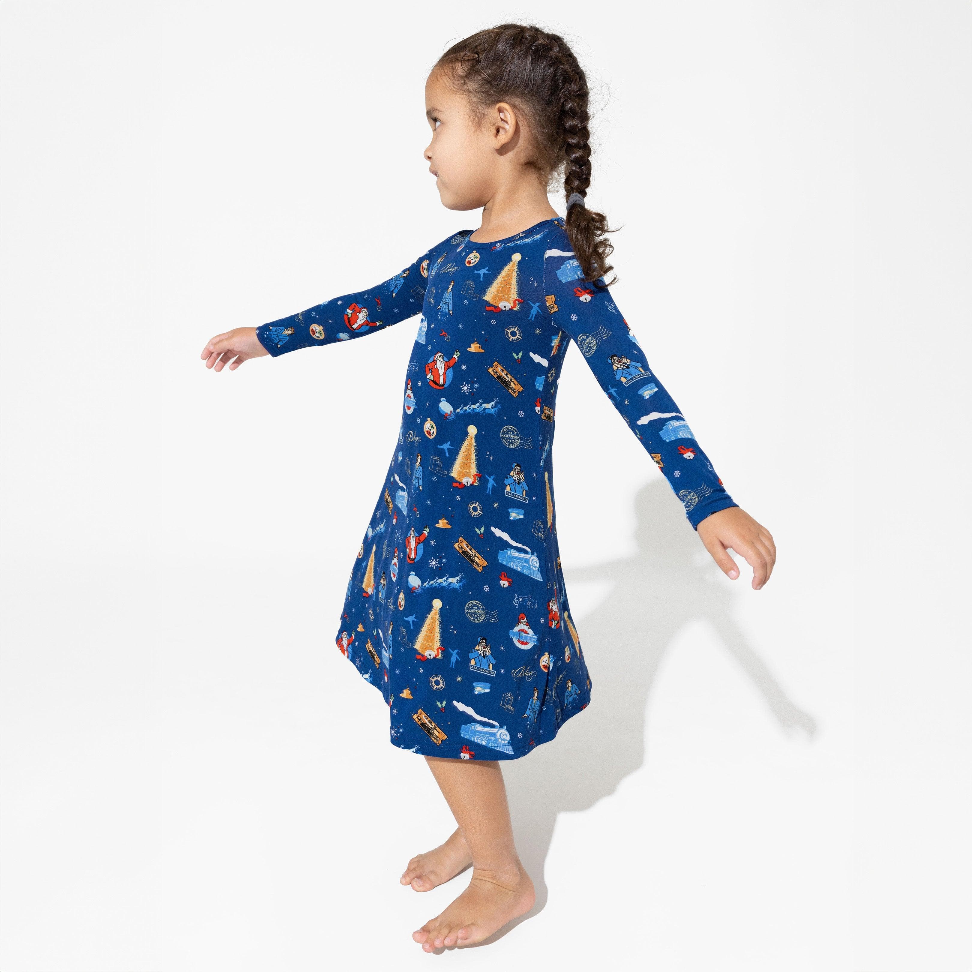 Bamboo Long Sleeve Dress - The Polar Express - Image 4