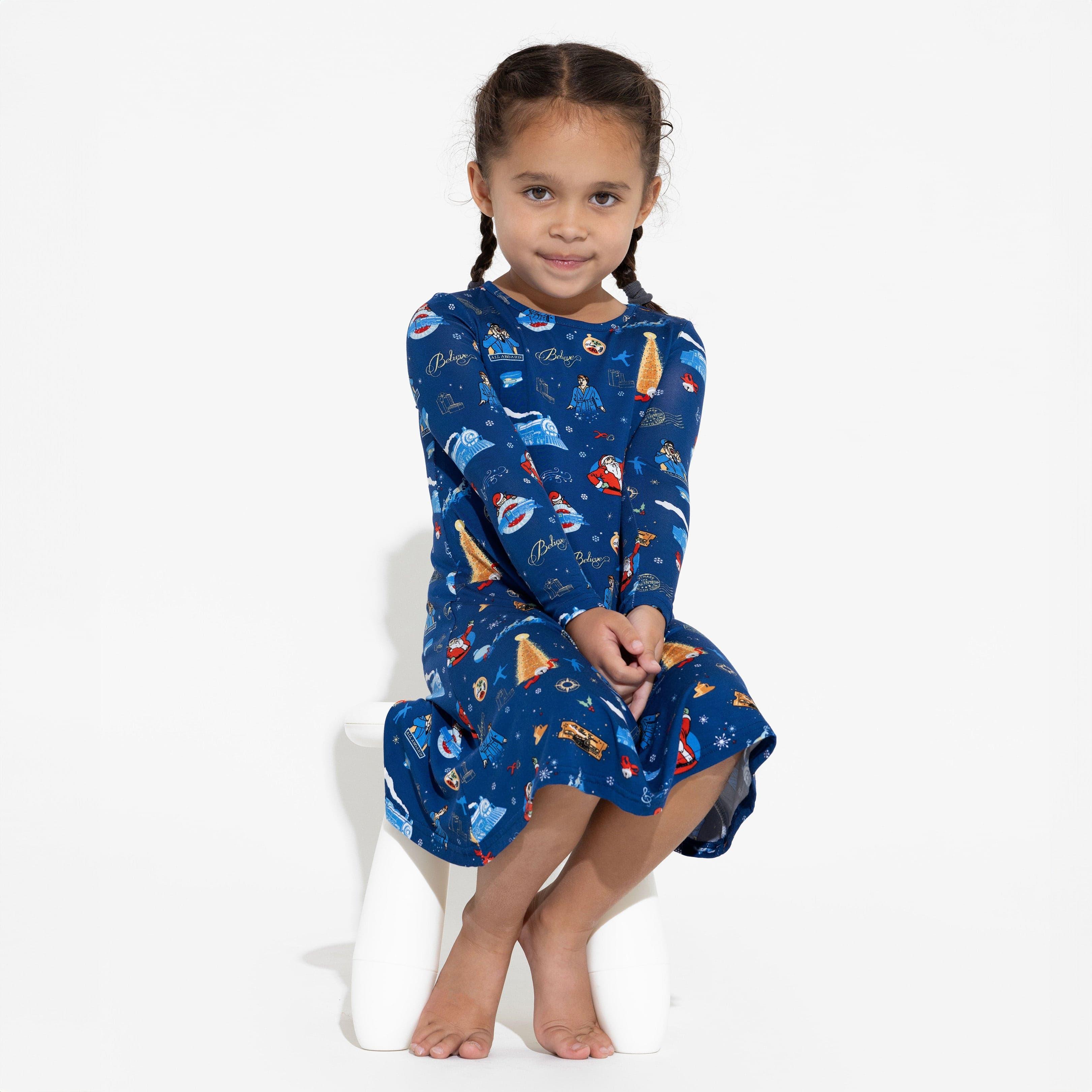 Bamboo Long Sleeve Dress - The Polar Express - Image 5