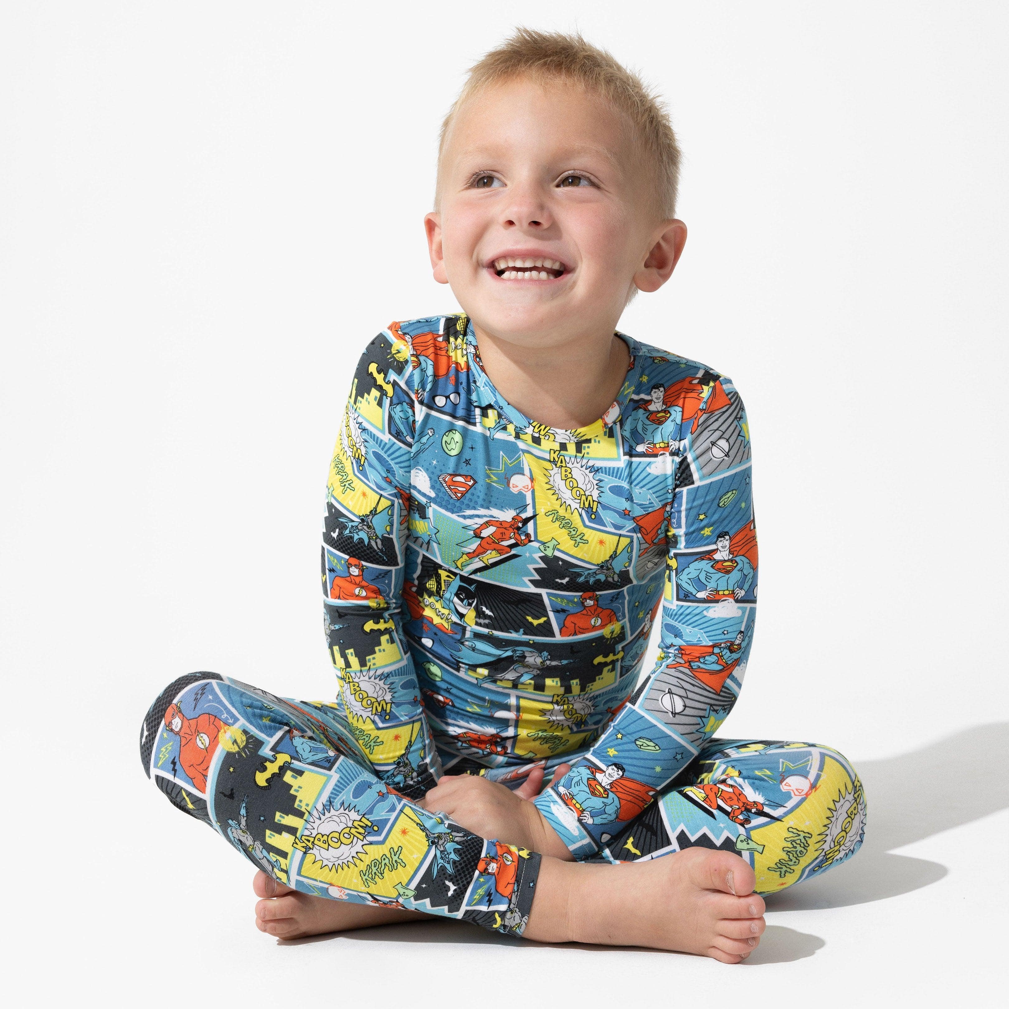 Bamboo Long Sleeve Pajama Set - Justice League Heroes - Image 2