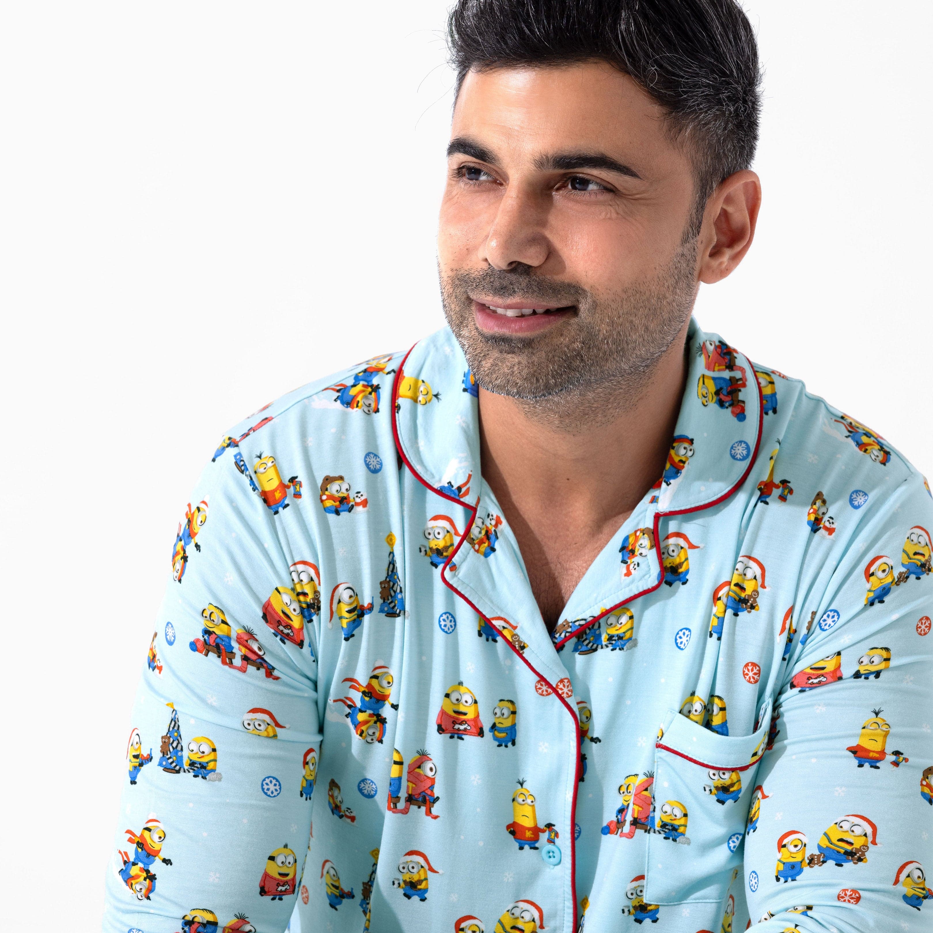 Men's Bamboo Long Sleeve Pajama Set - Merry Minions - Image 3