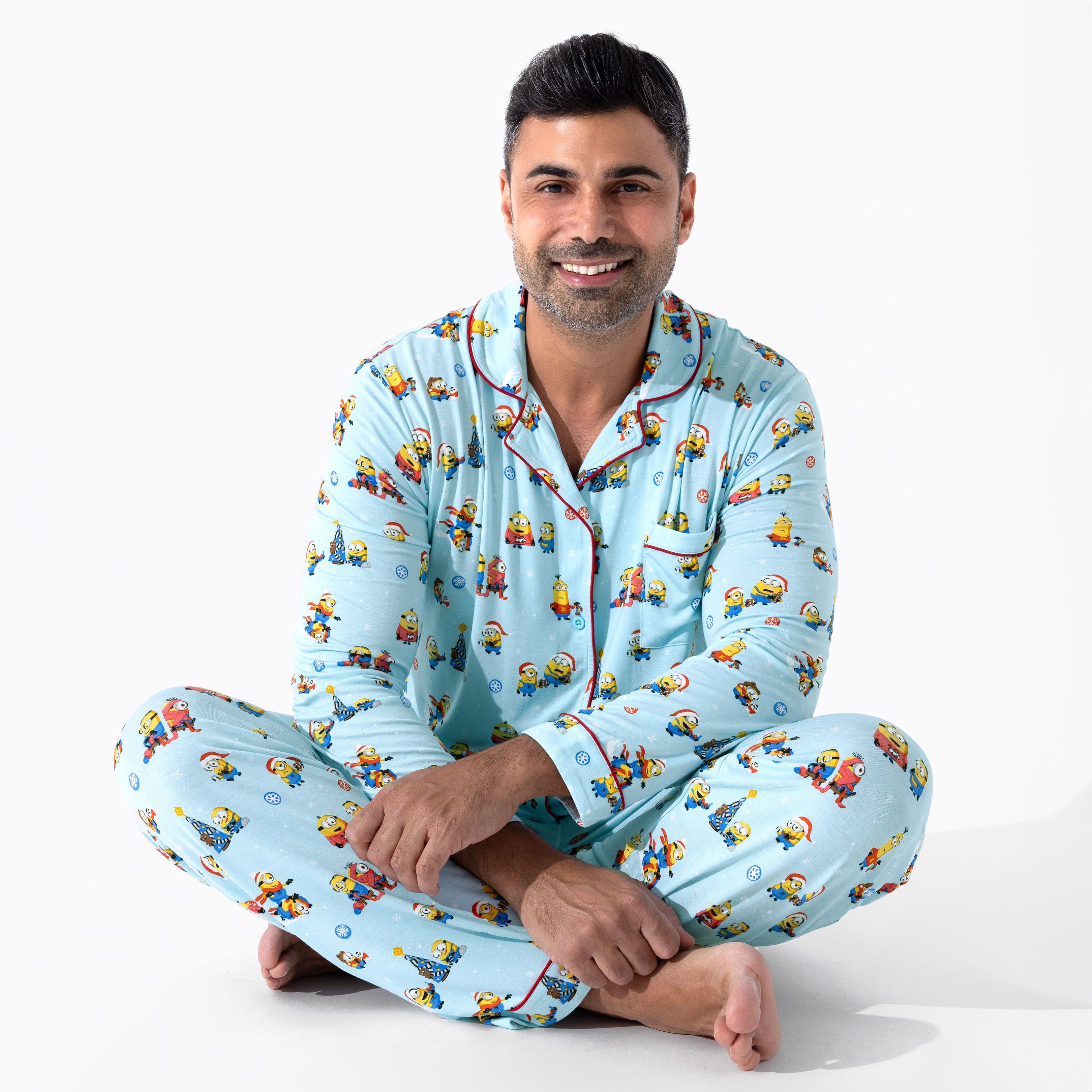 Men's Bamboo Long Sleeve Pajama Set - Merry Minions - Image 4