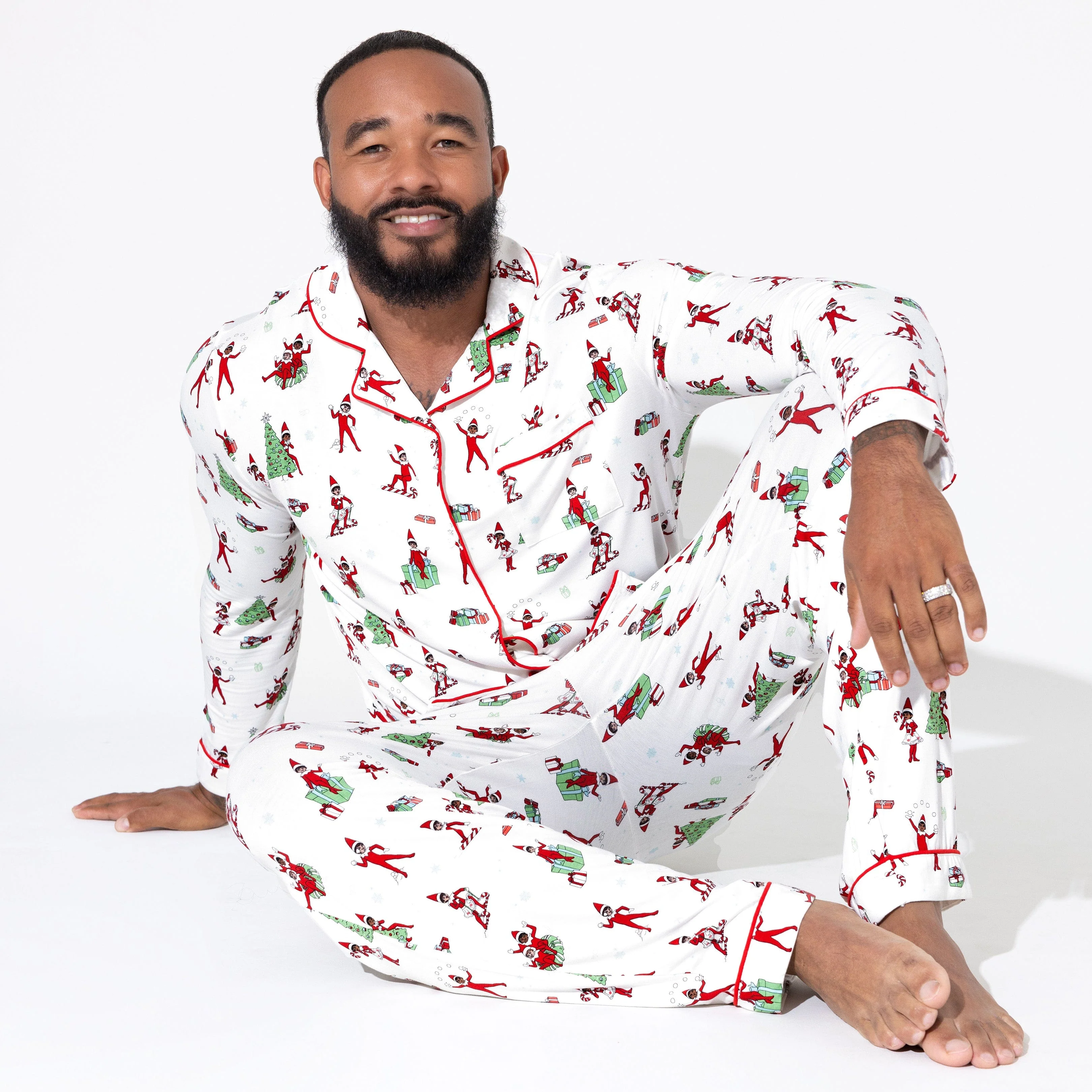 Men's Bamboo Long Sleeve Pajama Set - The Elf On the Shelf - Image 4