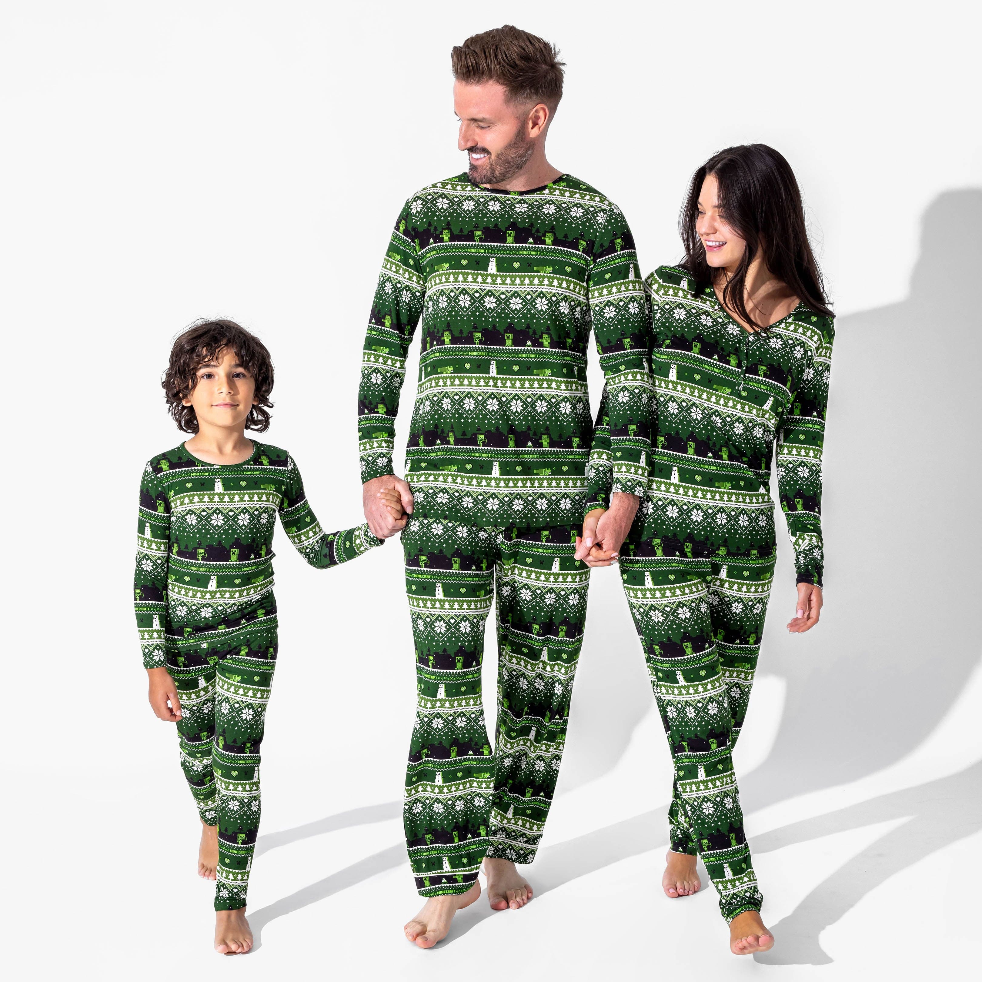 Women's Bamboo Long Sleeve Pajama Set - Minecraft Christmas - Image 5