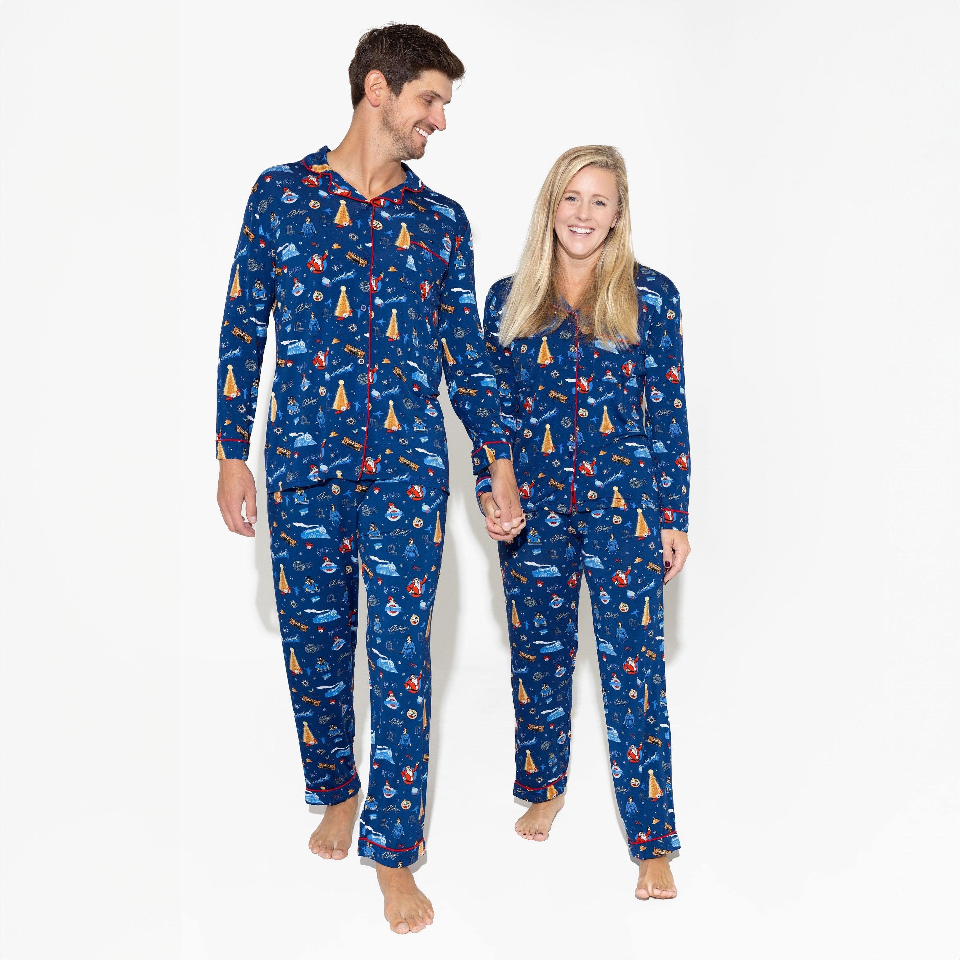 Women's Bamboo Long Sleeve Pajama Set - The Polar Express - Image 3