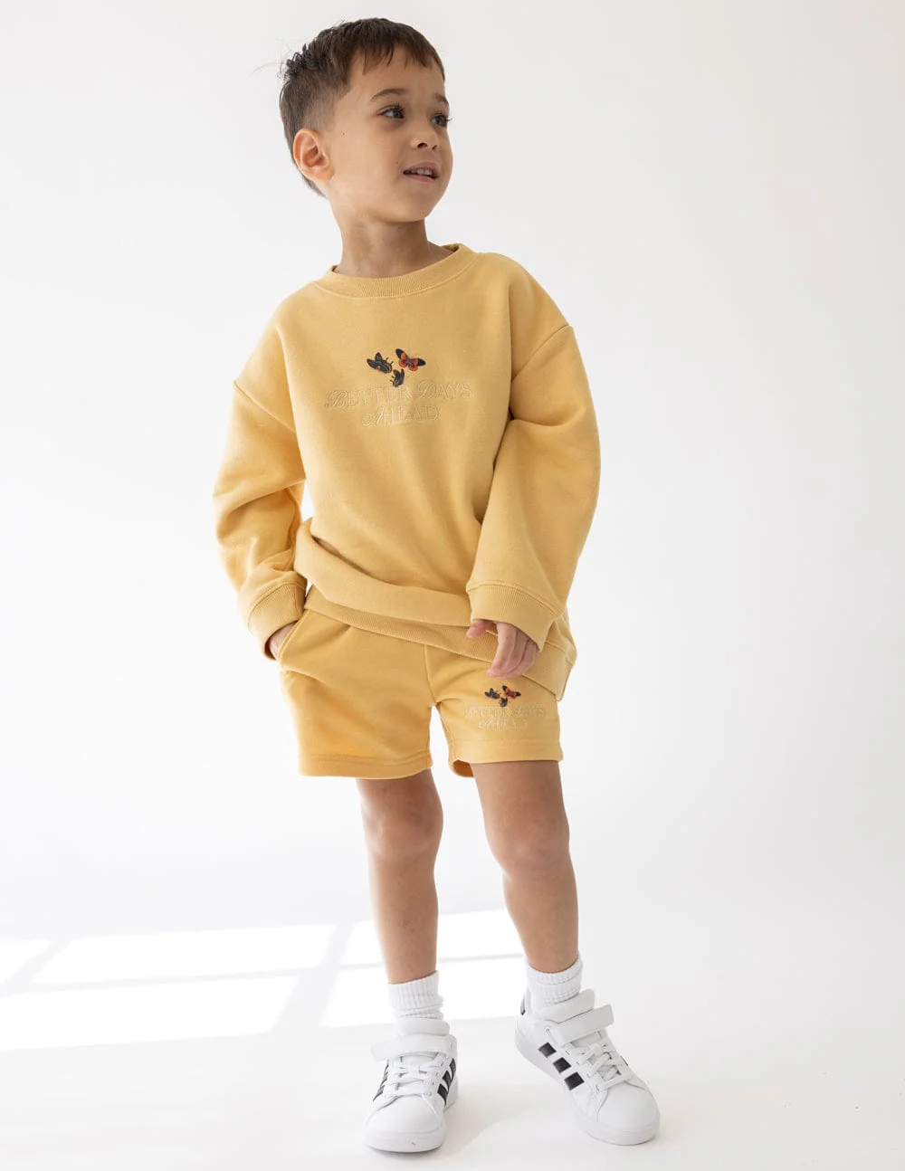 Better Days Butterfly Kids Crewneck - Image 3
