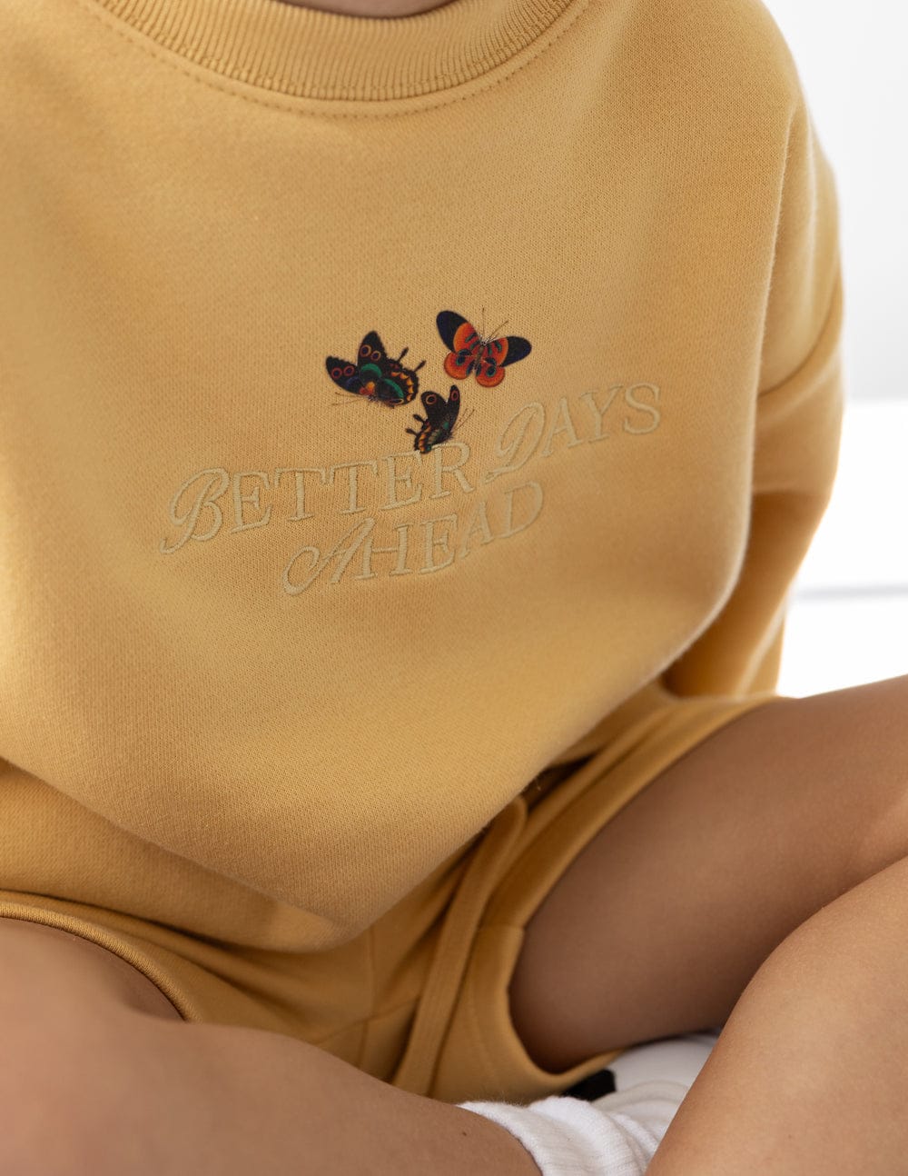 Better Days Butterfly Kids Crewneck - Image 4