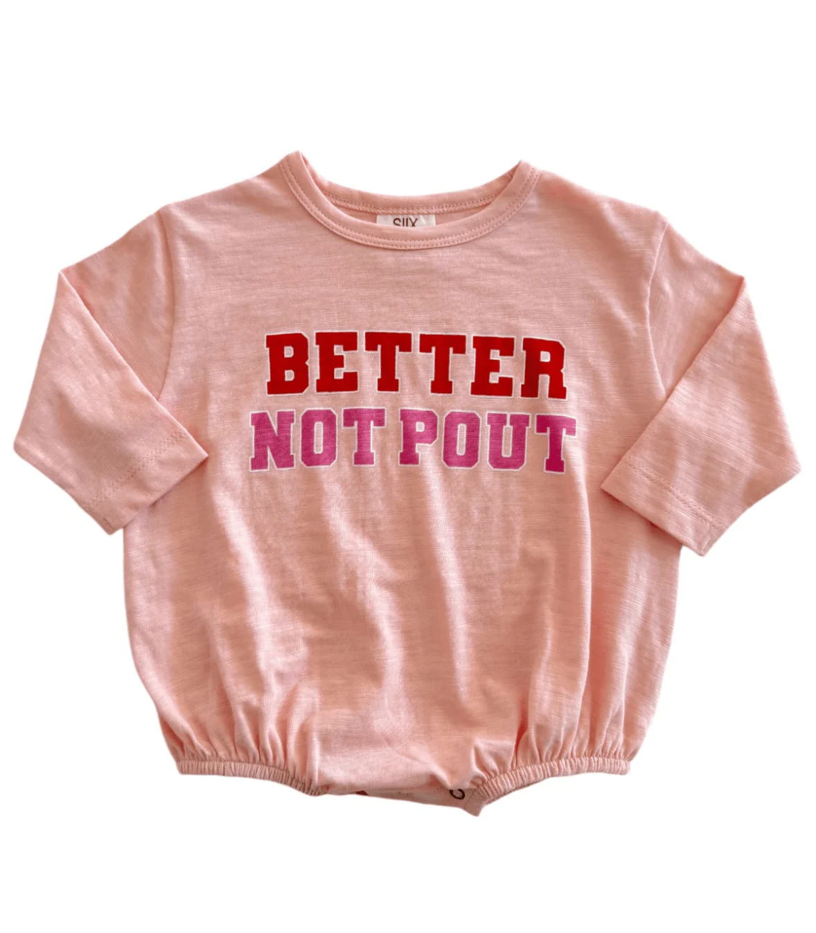 Organic Cotton Long Sleeve Bubble Romper - Better Not Pout