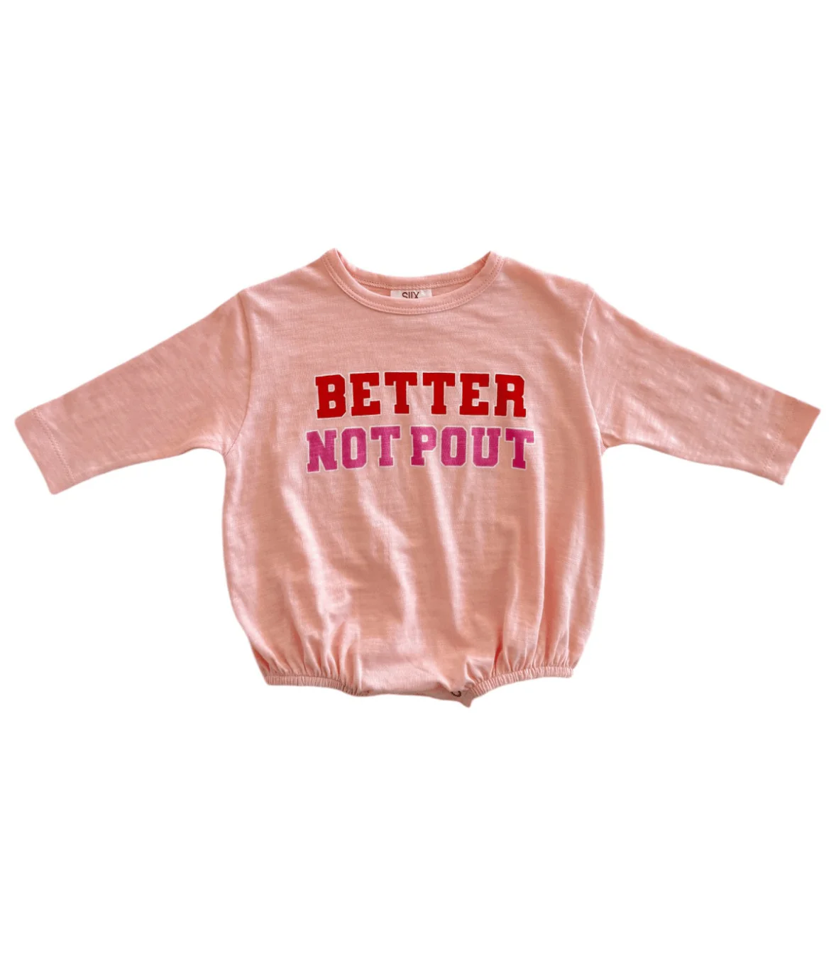 Organic Cotton Long Sleeve Bubble Romper - Better Not Pout - Image 3