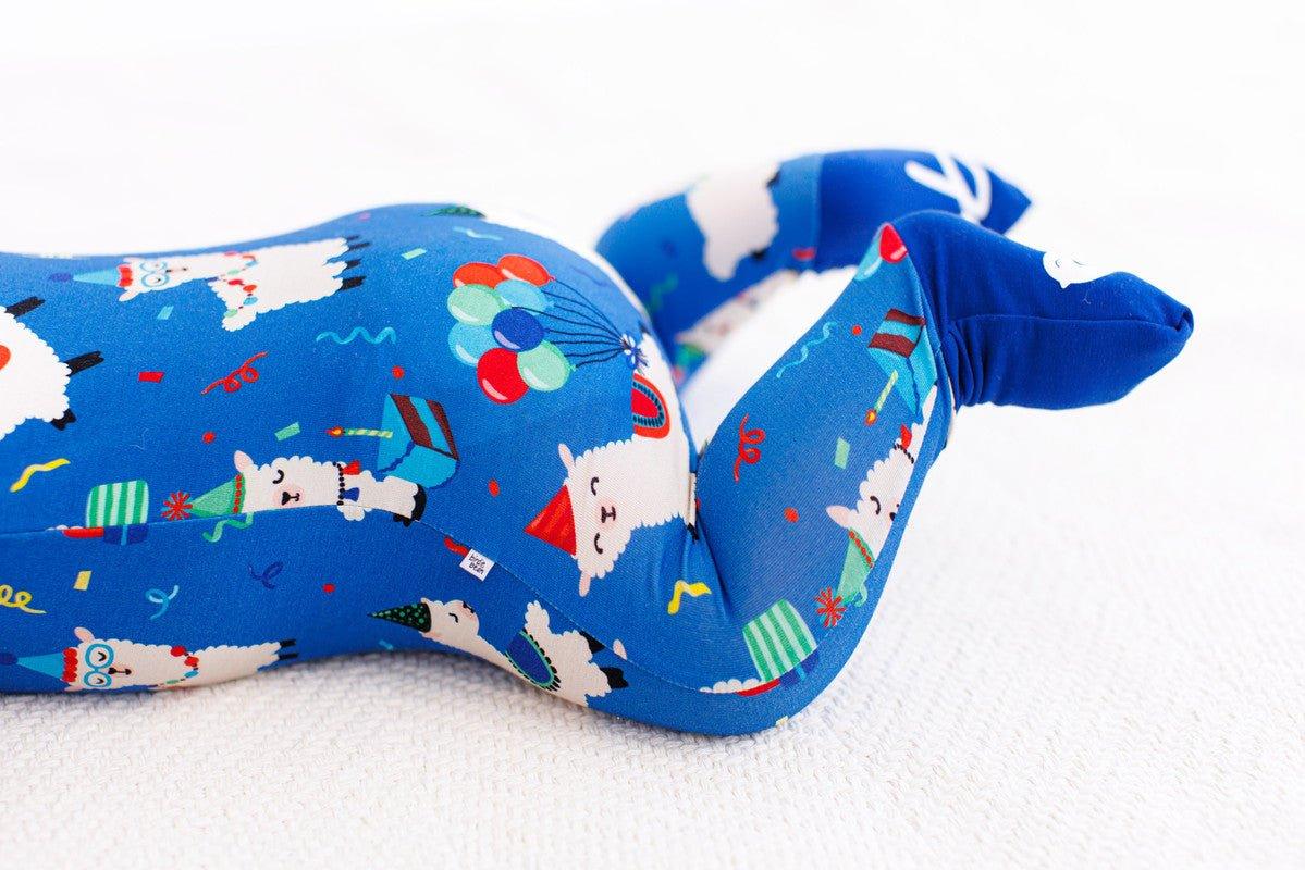 Boy's Bamboo Convertible Footie Romper - Landon (Birthday Llamas) - Image 4