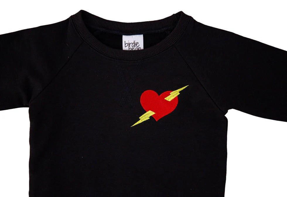Boy's Bamboo Crewneck Sweatshirt - Axel (Valentine Heart) - Image 2