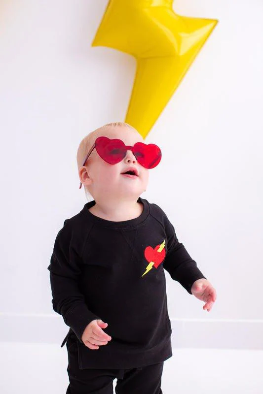 Boy's Bamboo Crewneck Sweatshirt - Axel (Valentine Heart) - Image 3