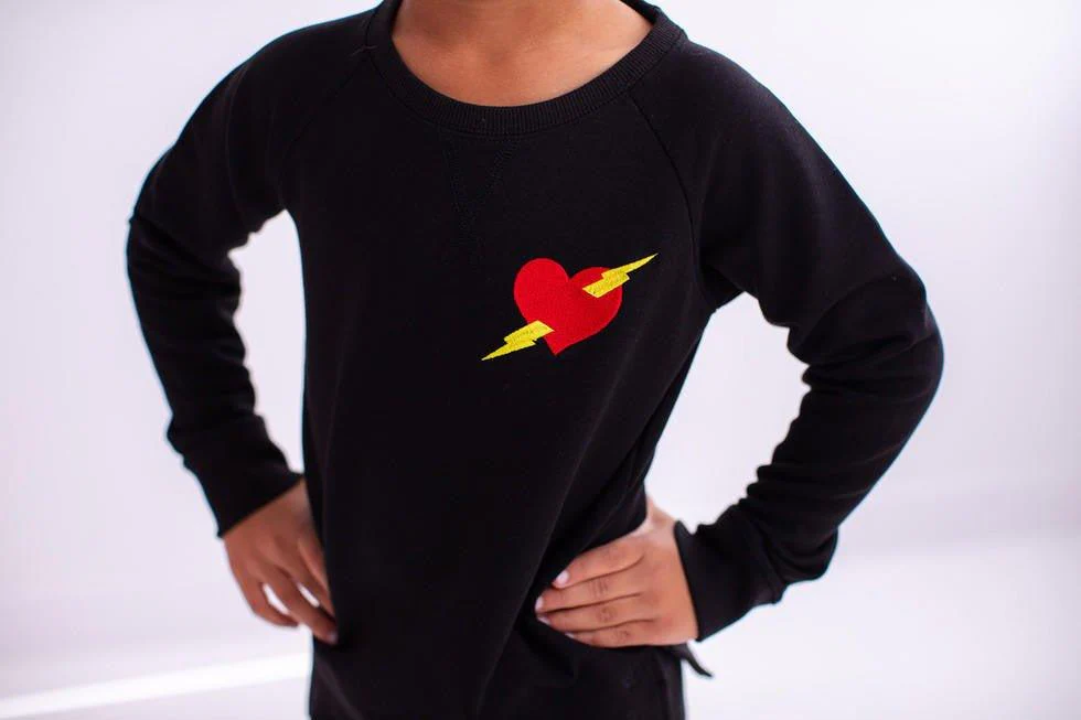 Boy's Bamboo Crewneck Sweatshirt - Axel (Valentine Heart) - Image 5