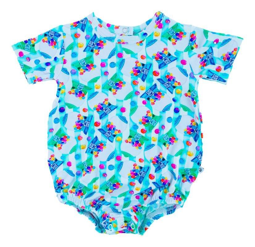 Boy's Bamboo T-Shirt Bubble Romper - Max (Gumball Machine)