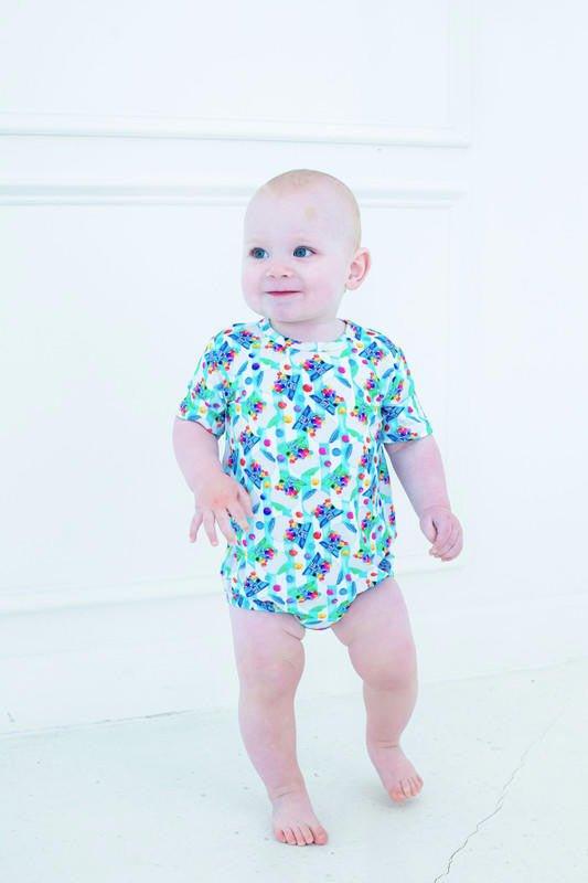Boy's Bamboo T-Shirt Bubble Romper - Max (Gumball Machine) - Image 2