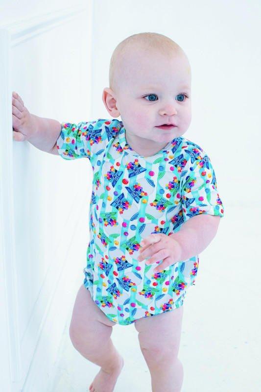Boy's Bamboo T-Shirt Bubble Romper - Max (Gumball Machine) - Image 4