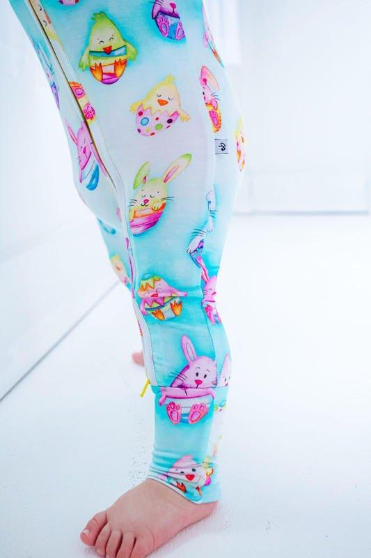 Bamboo Convertible Footie Romper - Elijah (Chick & Bunny Eggs) - Image 3