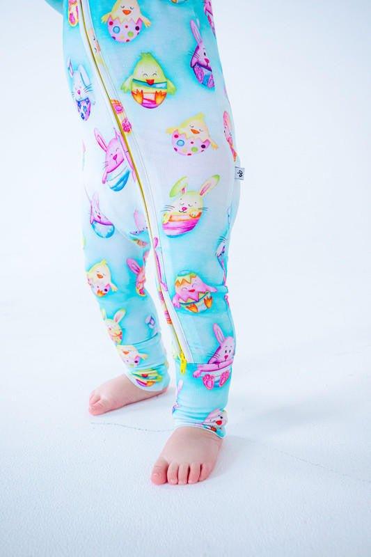 Bamboo Convertible Footie Romper - Elijah (Chick & Bunny Eggs) - Image 4