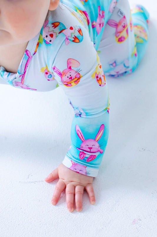 Bamboo Convertible Footie Romper - Elijah (Chick & Bunny Eggs) - Image 6