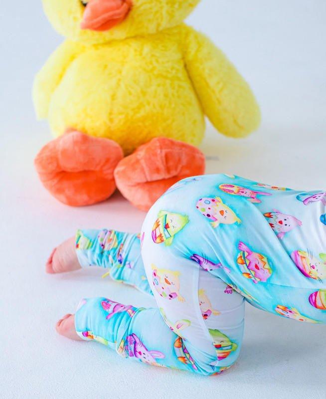 Bamboo Convertible Footie Romper - Elijah (Chick & Bunny Eggs) - Image 7