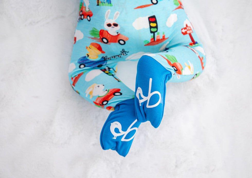 Bamboo Convertible Footie Romper - Judah (Chick and Bunny Race Cars) - Image 5
