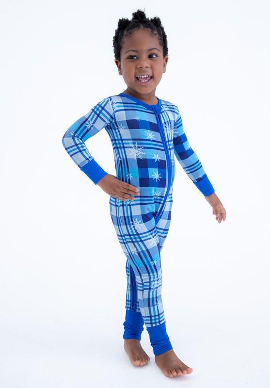 Bamboo Convertible Footie Romper - Saint (Plaids) - Image 2