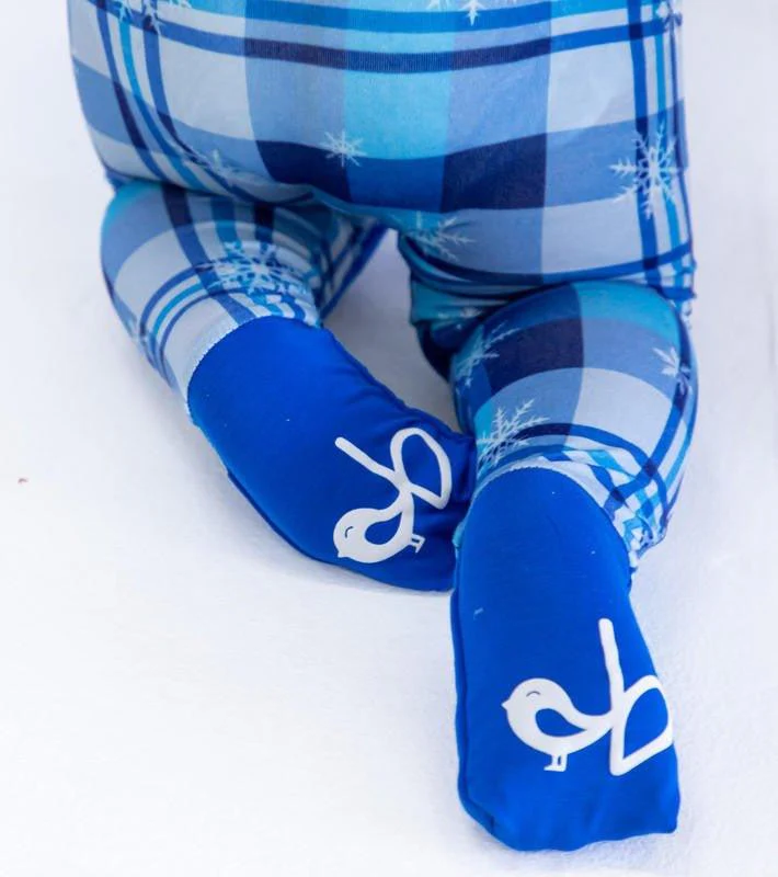 Bamboo Convertible Footie Romper - Saint (Plaids) - Image 5