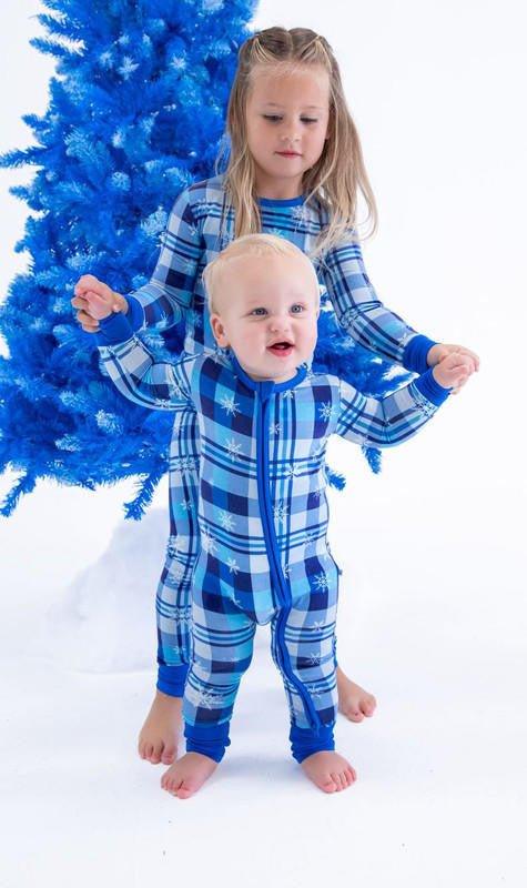 Bamboo Convertible Footie Romper - Saint (Plaids) - Image 6