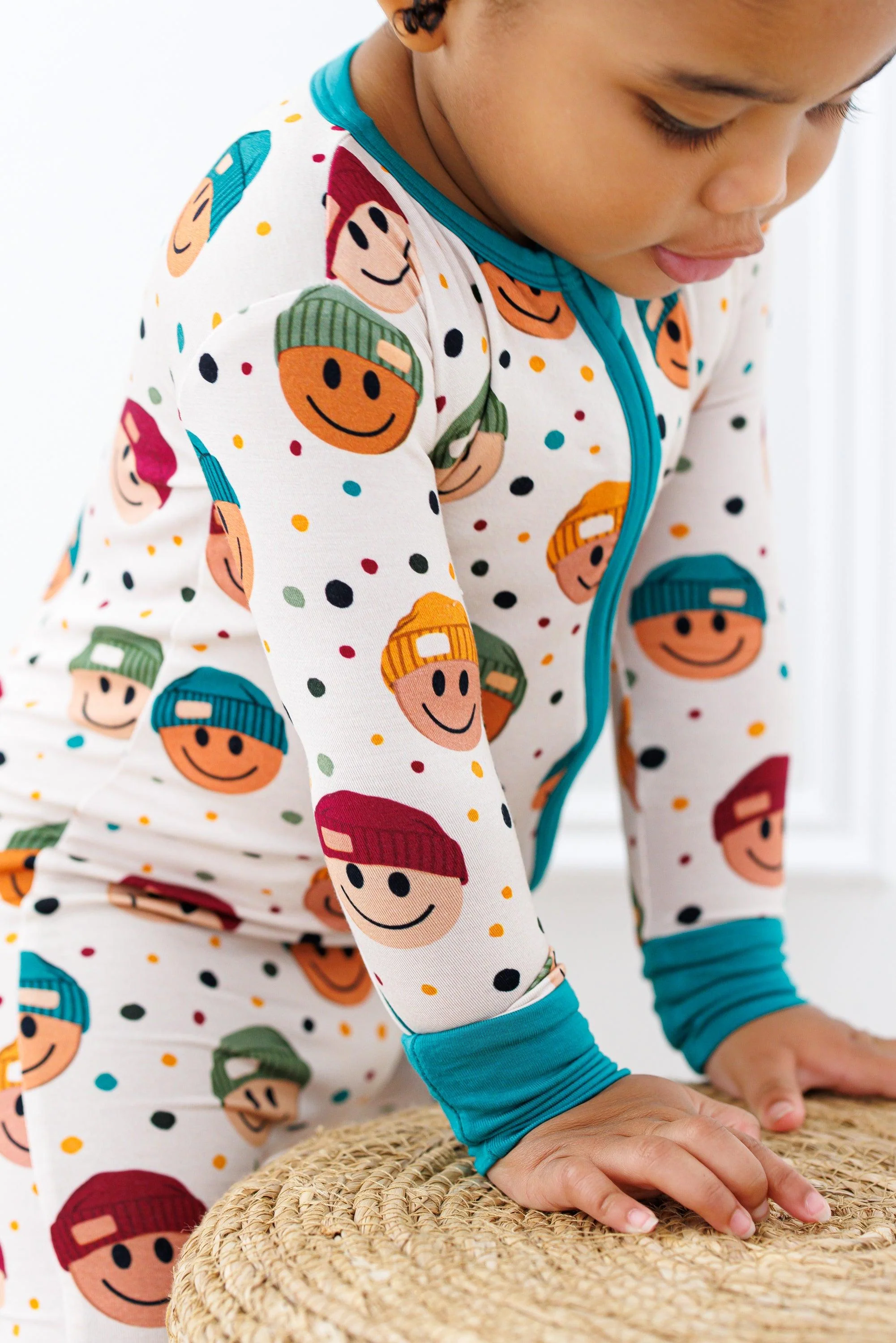 Bamboo Convertible Footie Romper - Sterling (Smile) - Image 3