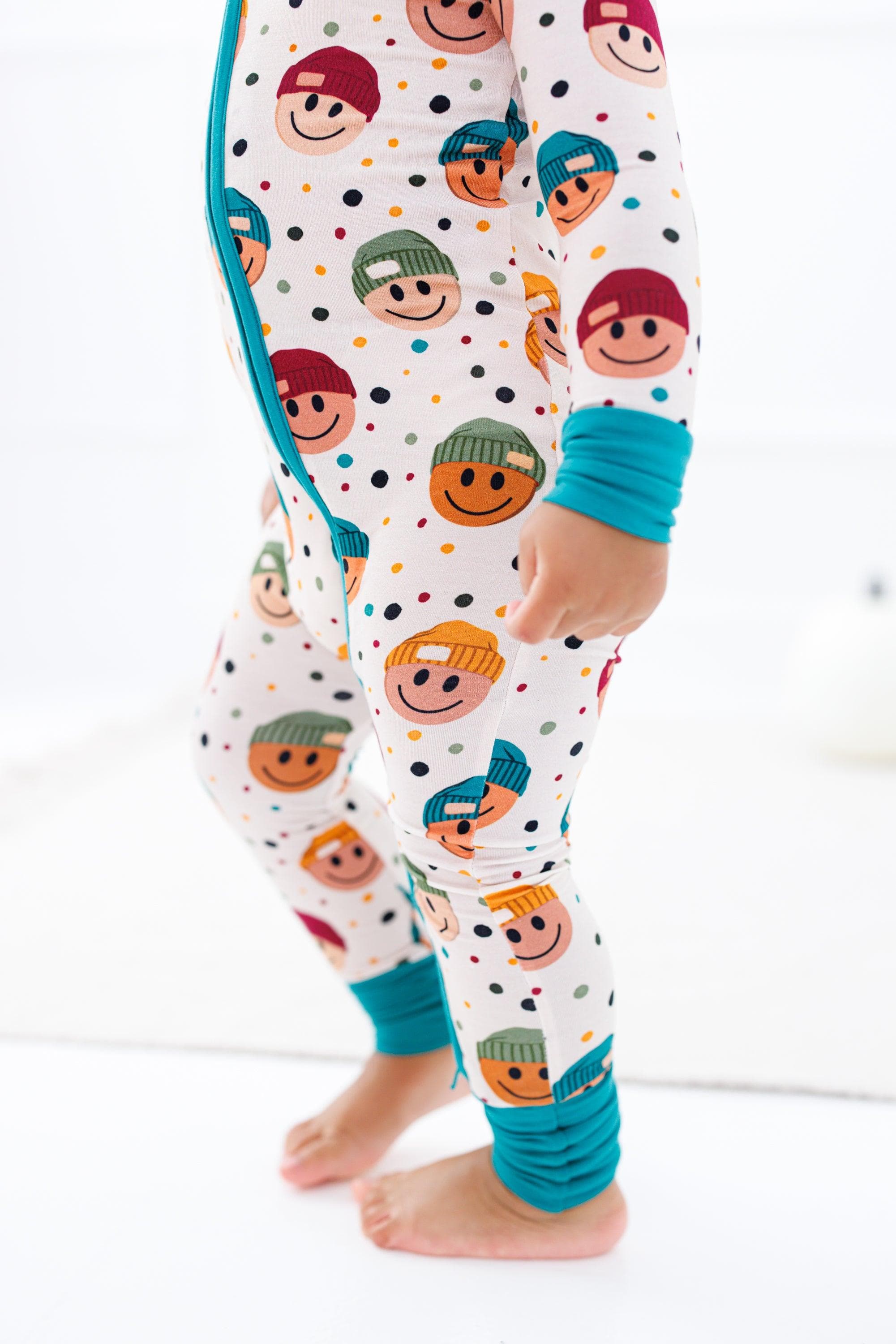 Bamboo Convertible Footie Romper - Sterling (Smile) - Image 4