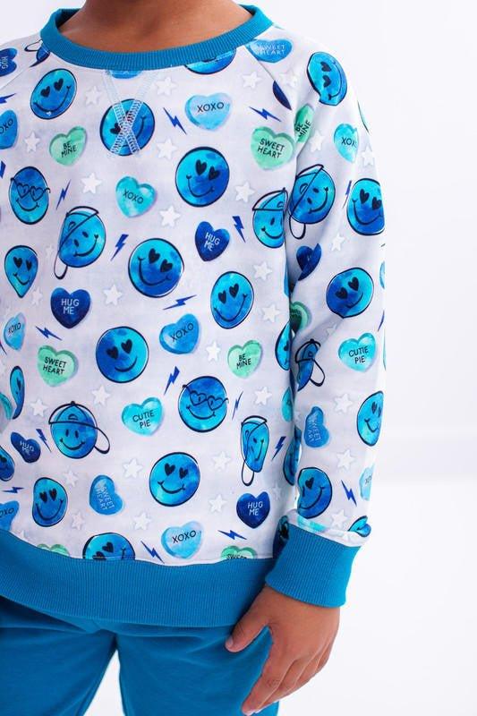 Bamboo Crewneck Sweatshirt - Morris (Valentine Emojis) - Image 4
