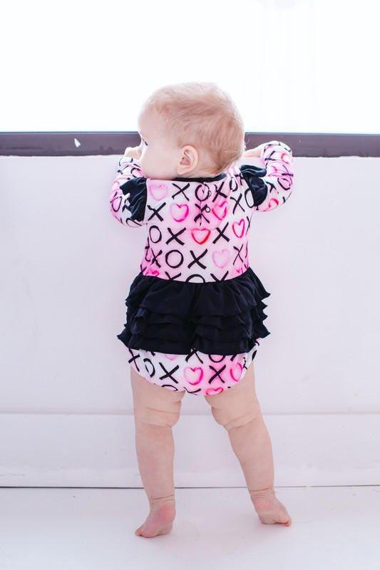 Girl's Bamboo Long Sleeve Bubble Romper - Bella (XOXO) - Image 2